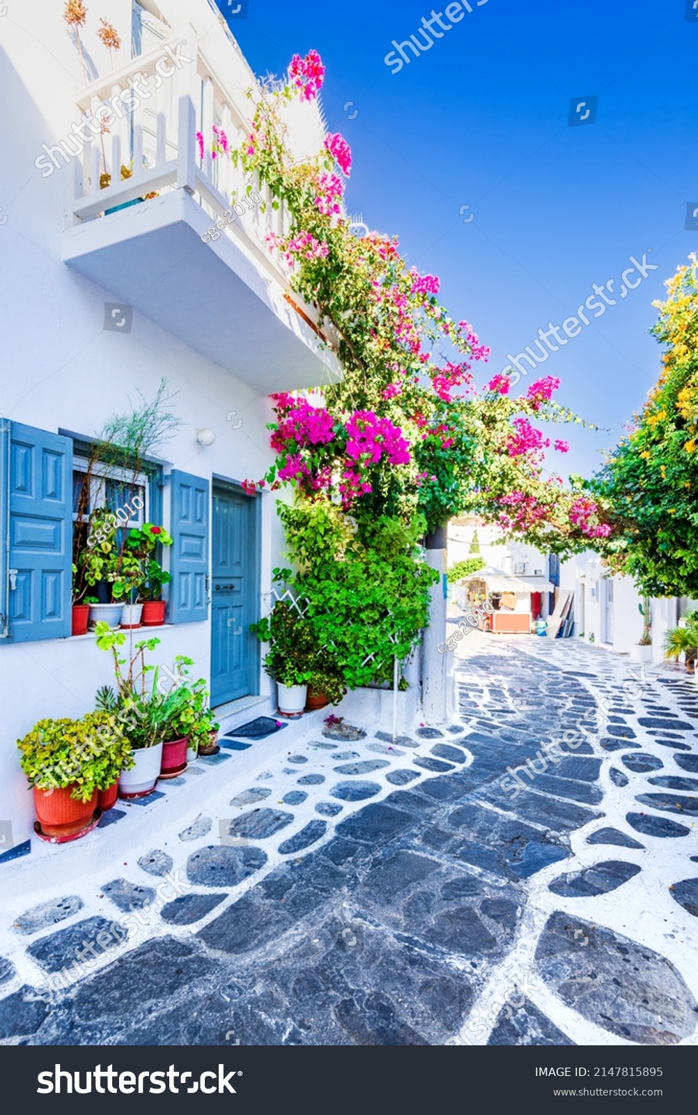 Mykonos Island Greece Mykonos Old Town Stock Photo 2147815895 ...