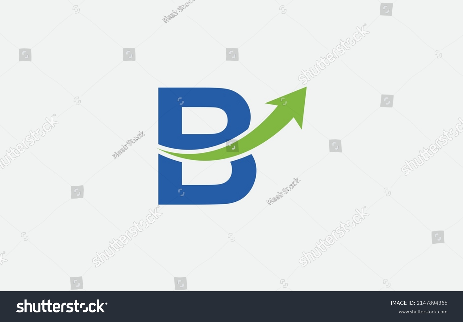 Growth Arrow Icon Vector Financial Logo Stock Vector (Royalty Free ...