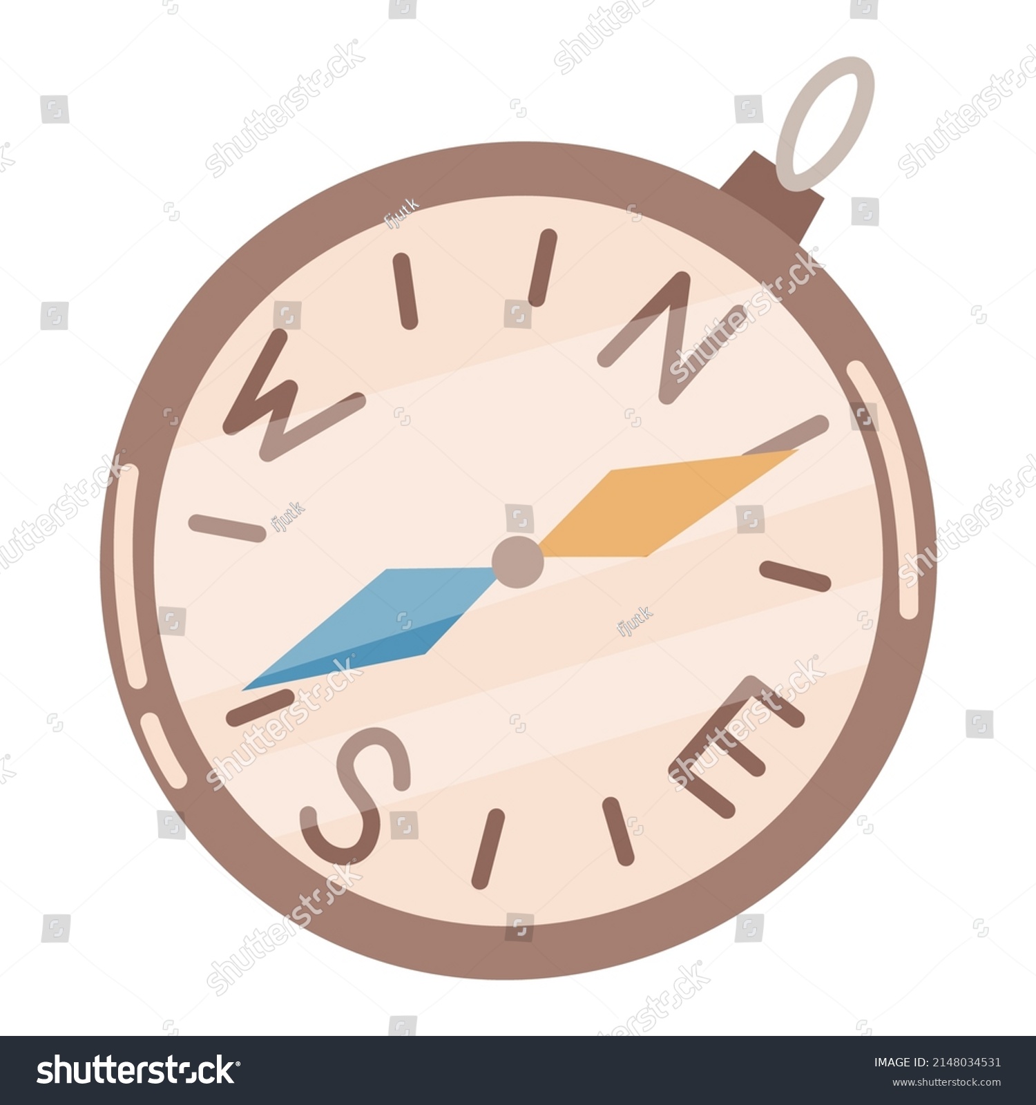 Hand Drawn Compass Vector Illustration Isolated Stock Vector Royalty Free 2148034531