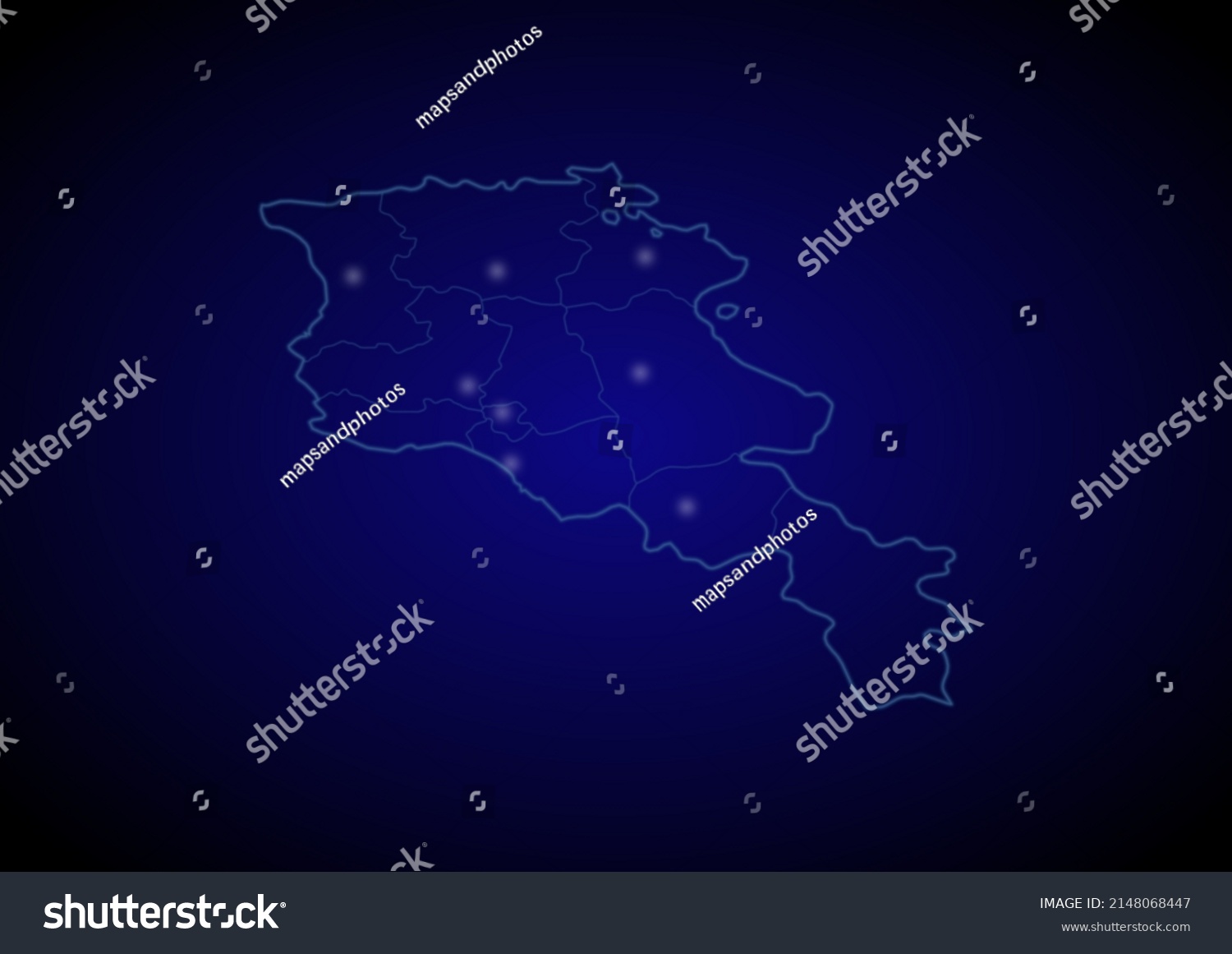 Armenia Concept Vector Map Glowing Cities Stock Vector Royalty Free   Stock Vector Armenia Concept Vector Map With Glowing Cities Map Of Armenia Suitable For Technology Innovation 2148068447 