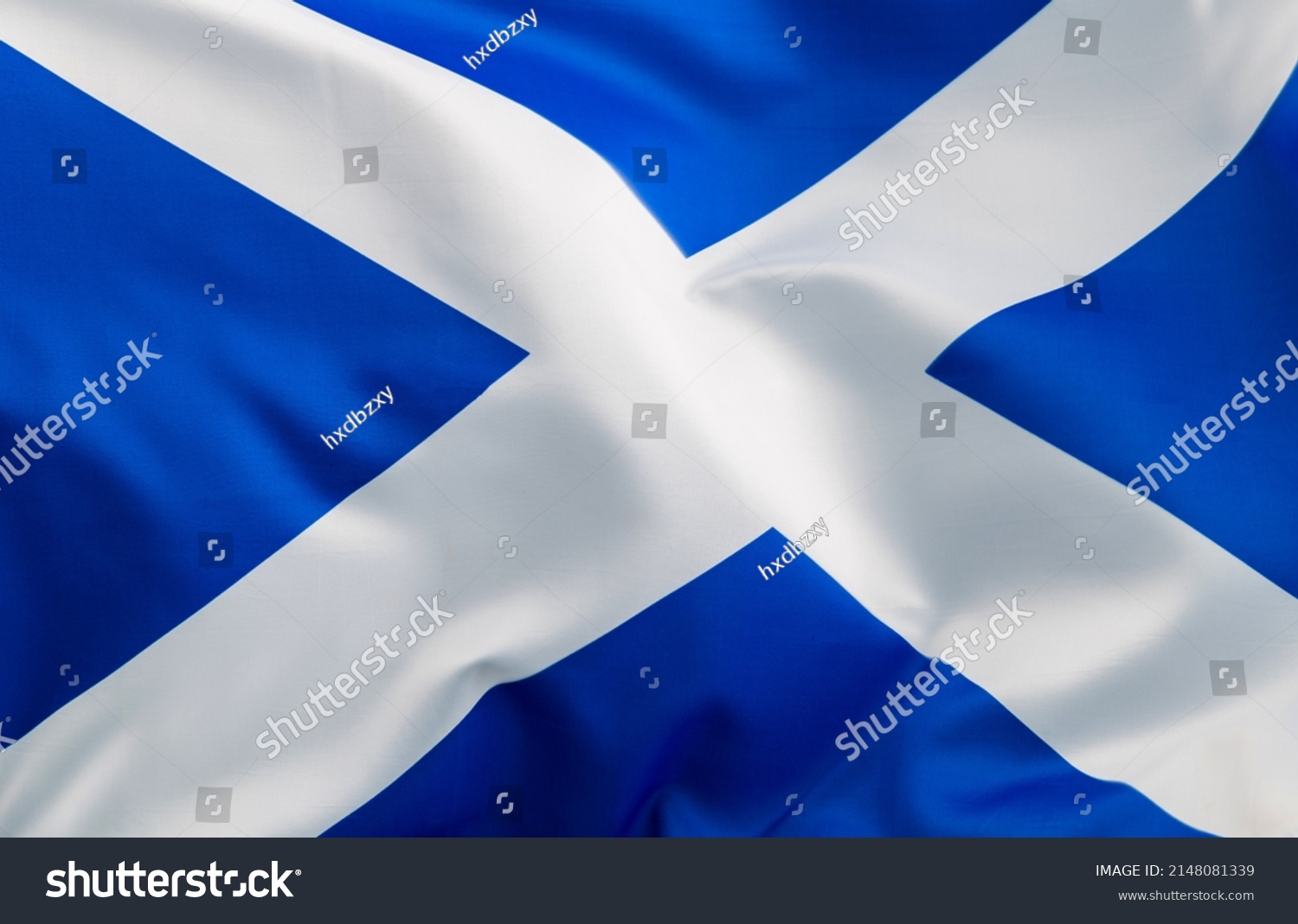 Close Scottish Flag Background Stock Photo 2148081339 | Shutterstock