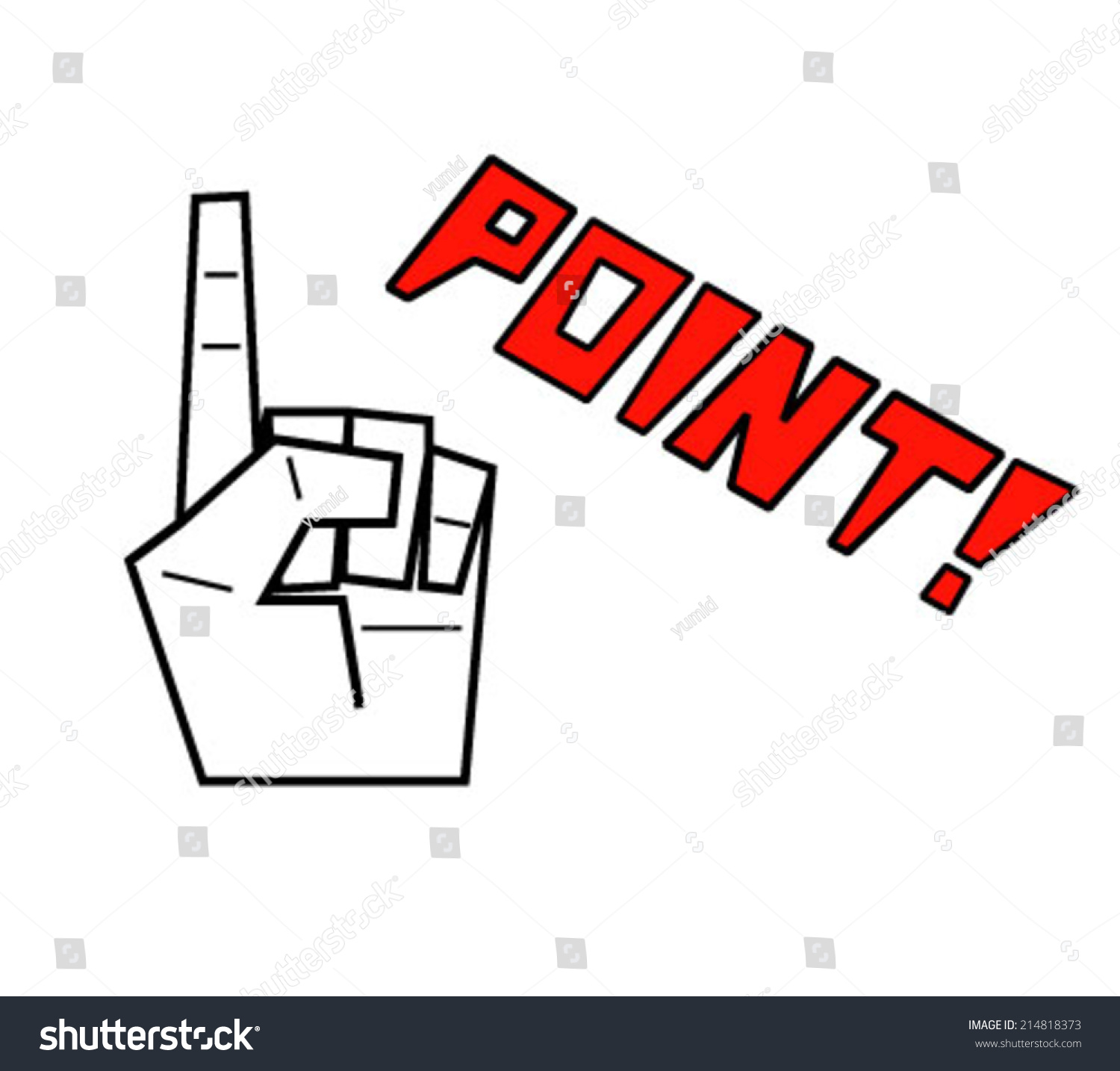 Hand Sign Point Logo Vector Illustration Stock Vector (Royalty Free ...