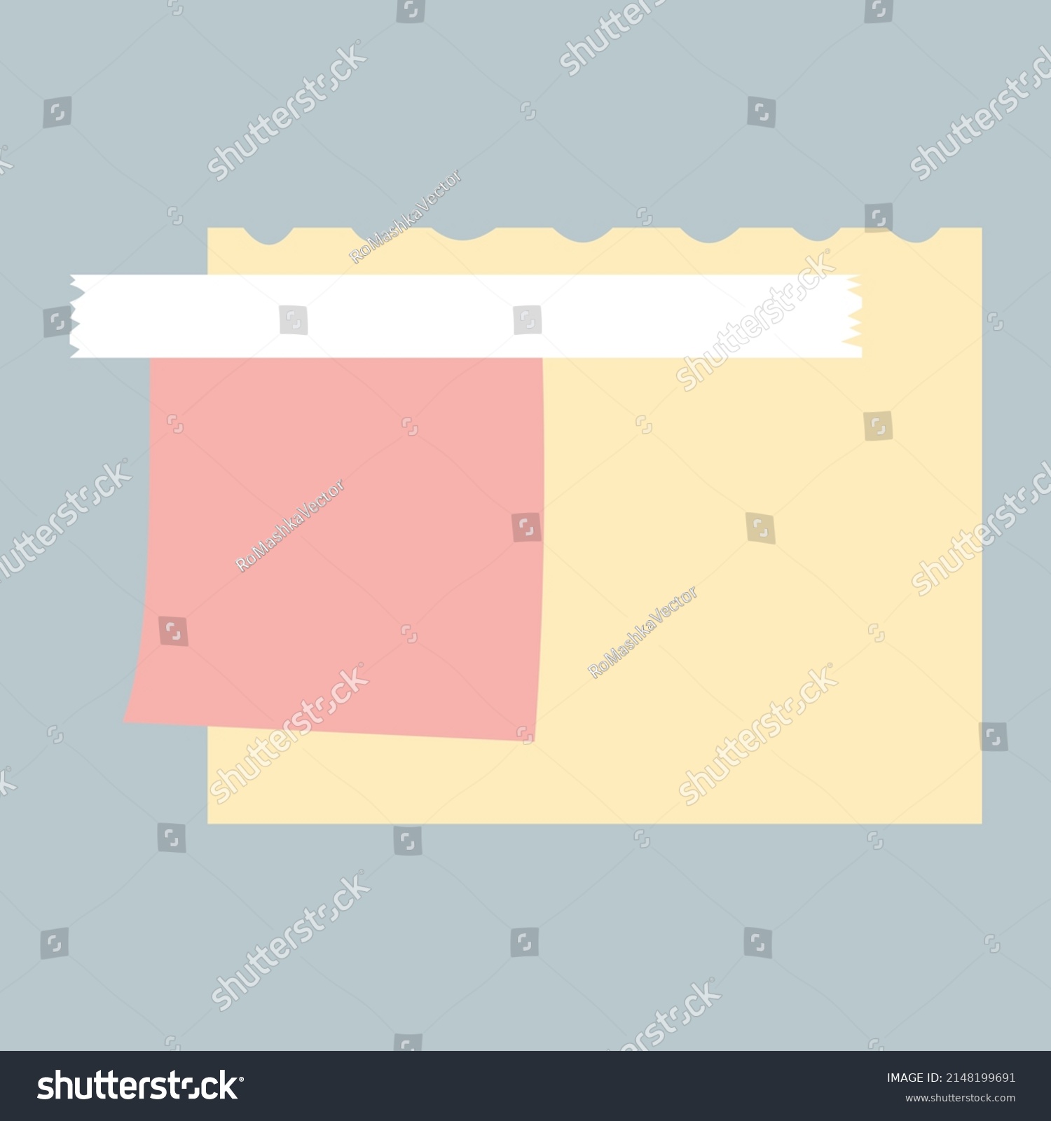 Cartoon Sticky Notes Cute Scrap Notepad Stock Vector (Royalty Free ...