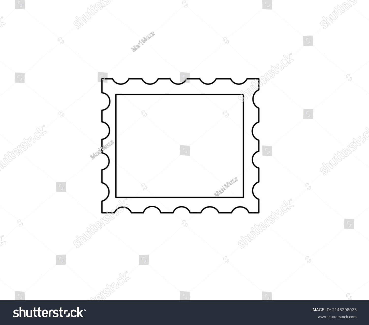 Vector Isolated Single Rectangular Postage Stamp Stock Vector Royalty Free