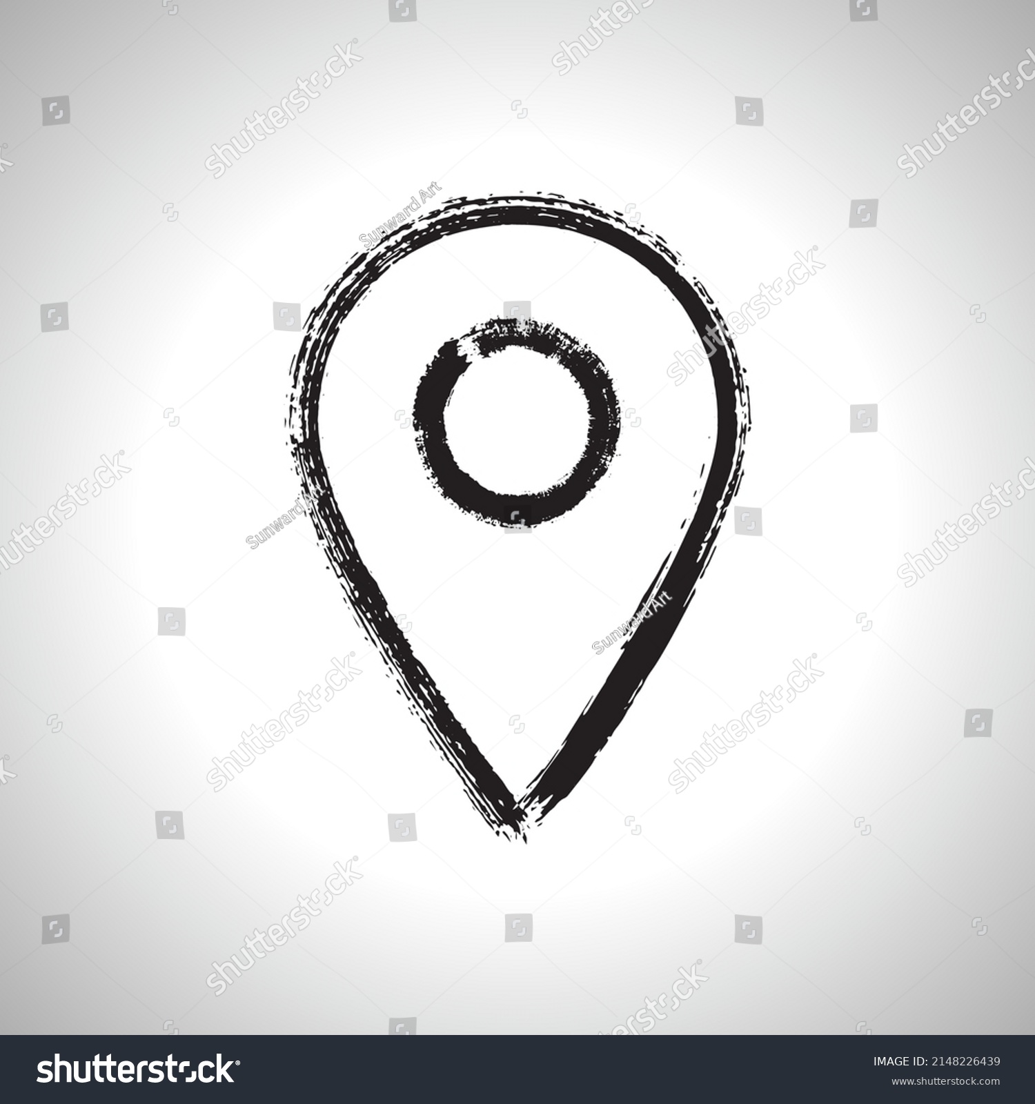 Gps Map Point Pin Web Icon Stock Vector (Royalty Free) 2148226439 ...