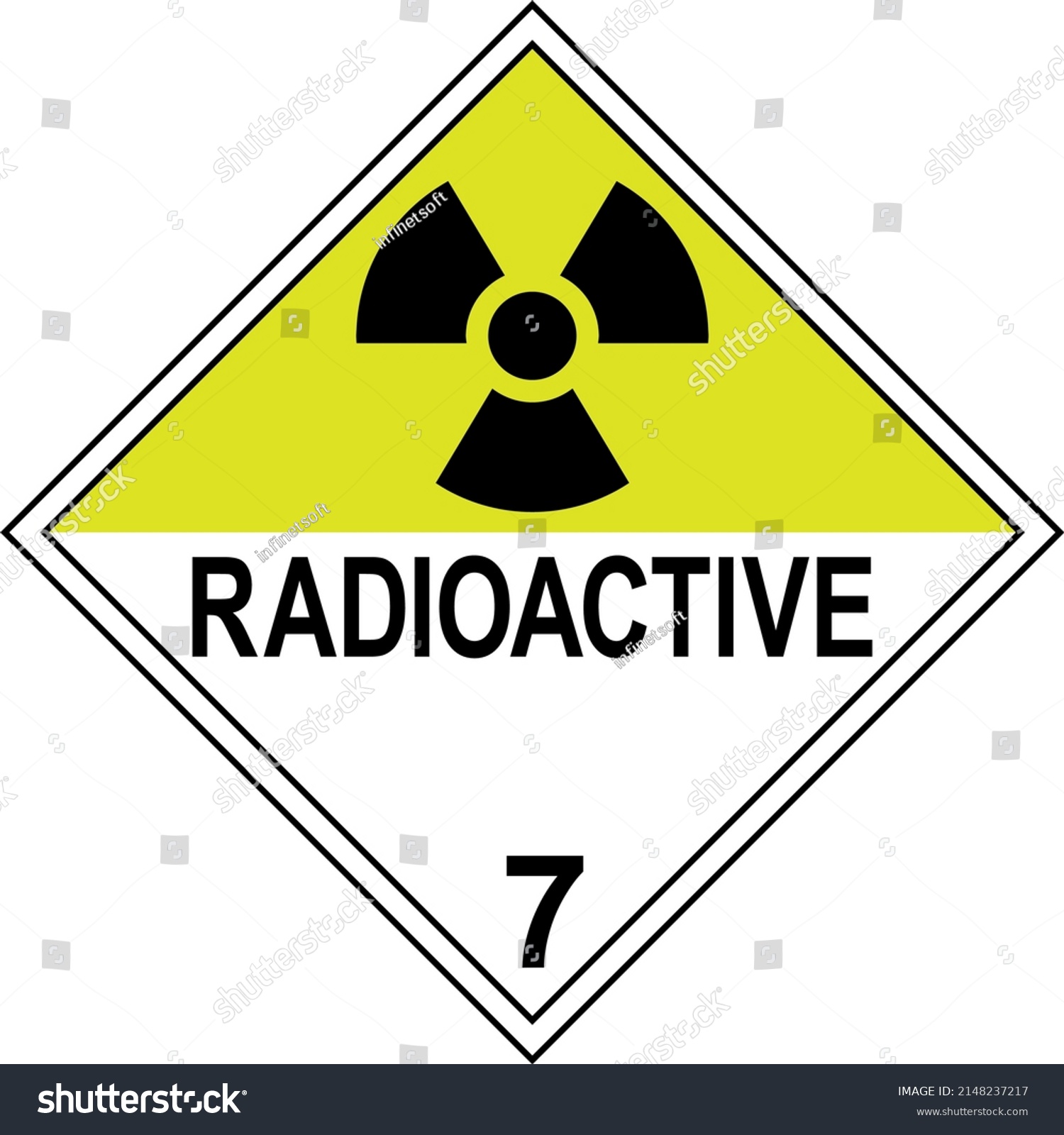 Dangerous Radioactive Hazard Placards Class 7 Stock Vector (Royalty ...