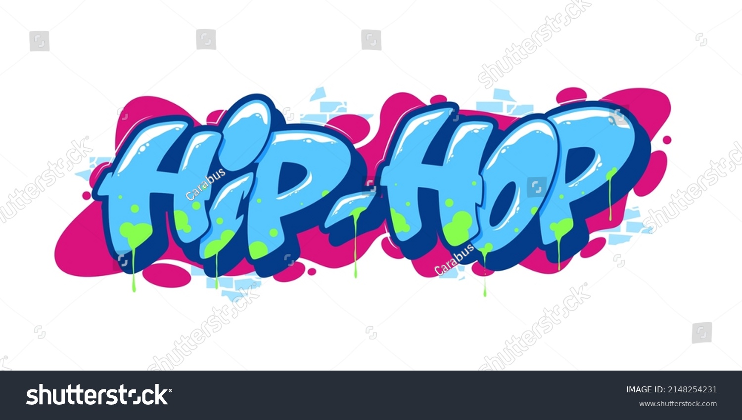 Hip Hop Font Graffiti Style Vector Stock Vector (Royalty Free ...