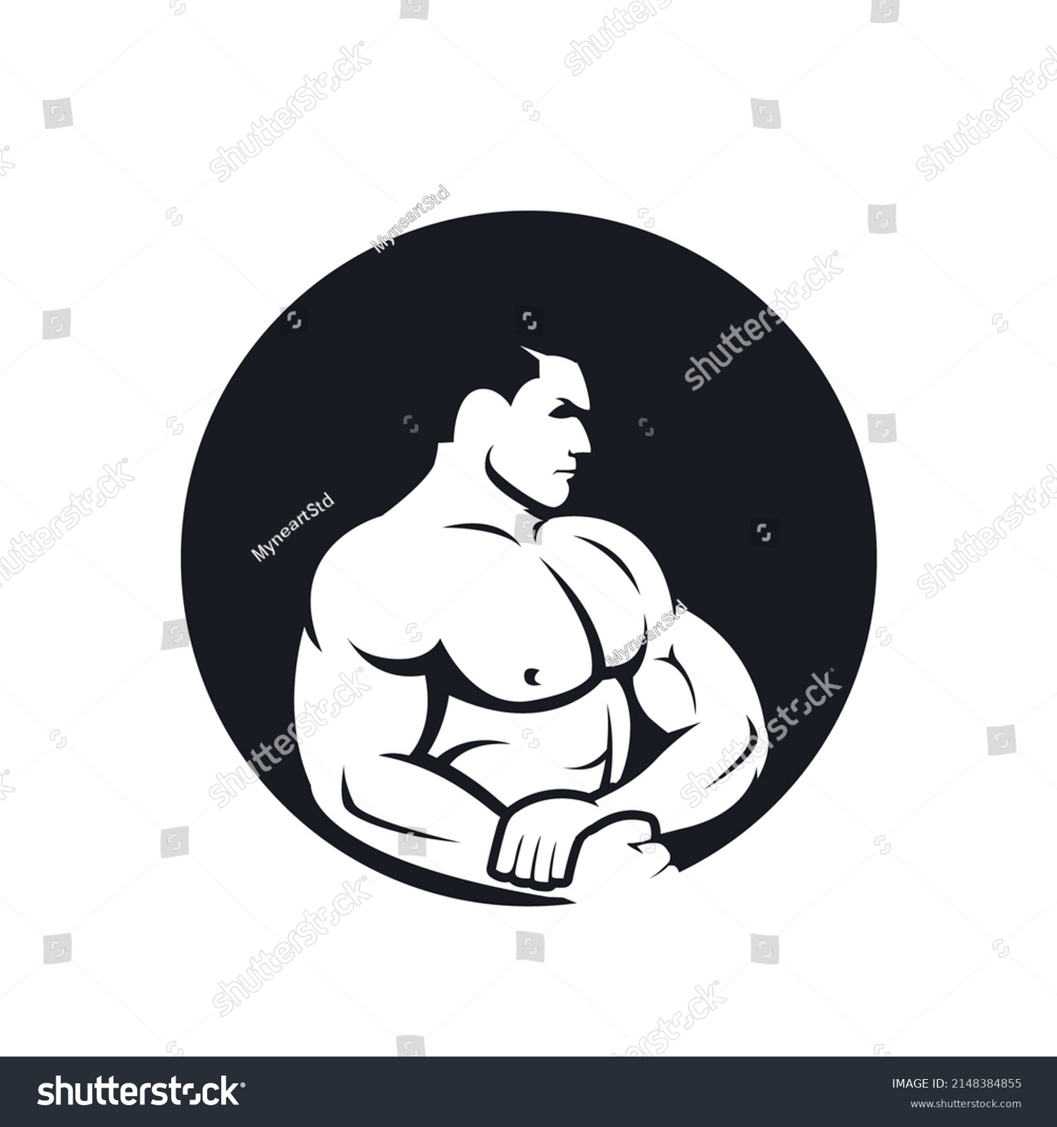 Body Builder Logo Vector Illustration Stock Vector (Royalty Free ...