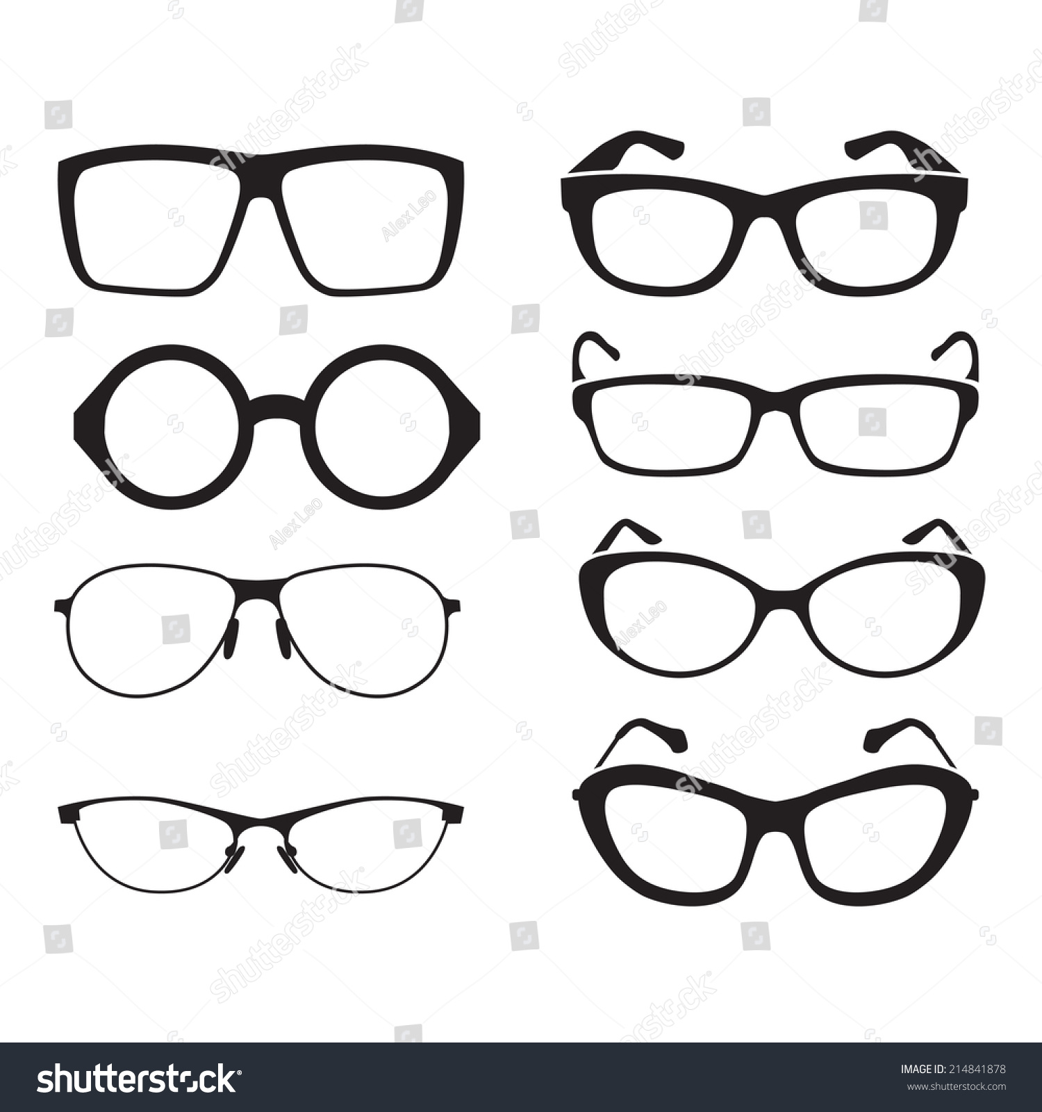 Set Glasses Vector Illustration Stock Vector (Royalty Free) 214841878 ...