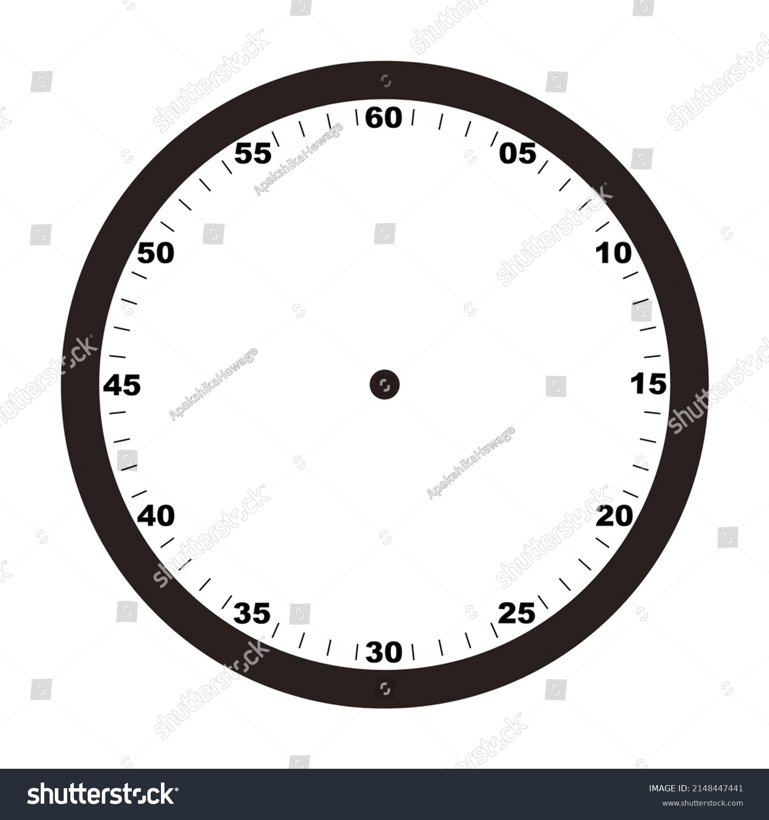 Collection Printable Clock Without Hands Stock Illustration 2148447441