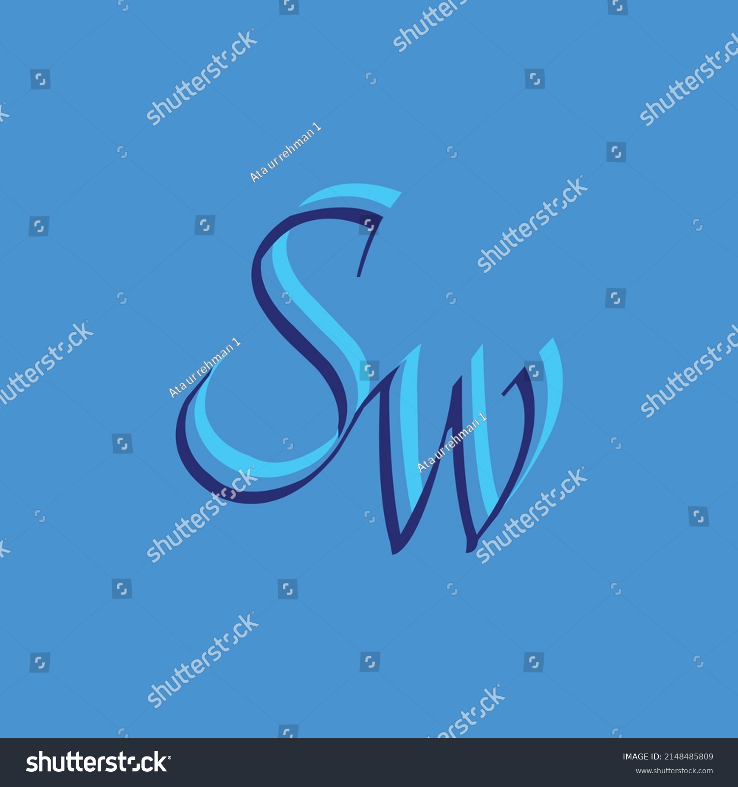 Sw Letters Logo Design Sw Initials Stock Vector (Royalty Free ...