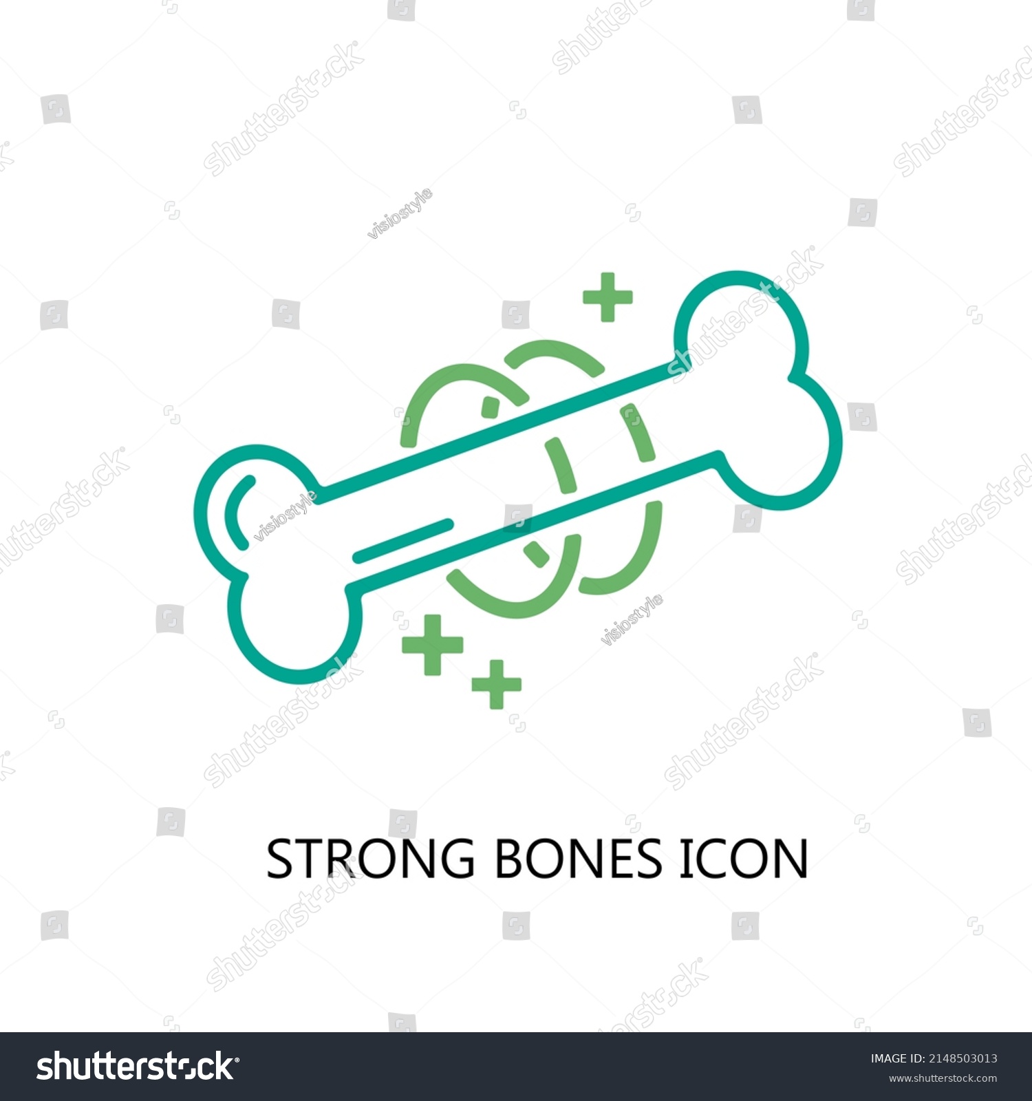 Strong Healthy Bones Icon Human Health Stock Vector (Royalty Free ...