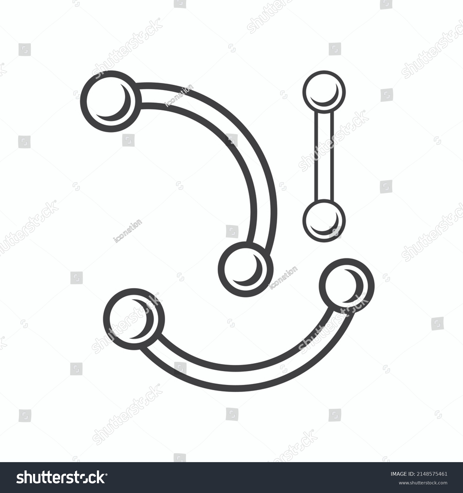 Illustration Piercing Shop Vector Art Stock Vector (Royalty Free ...