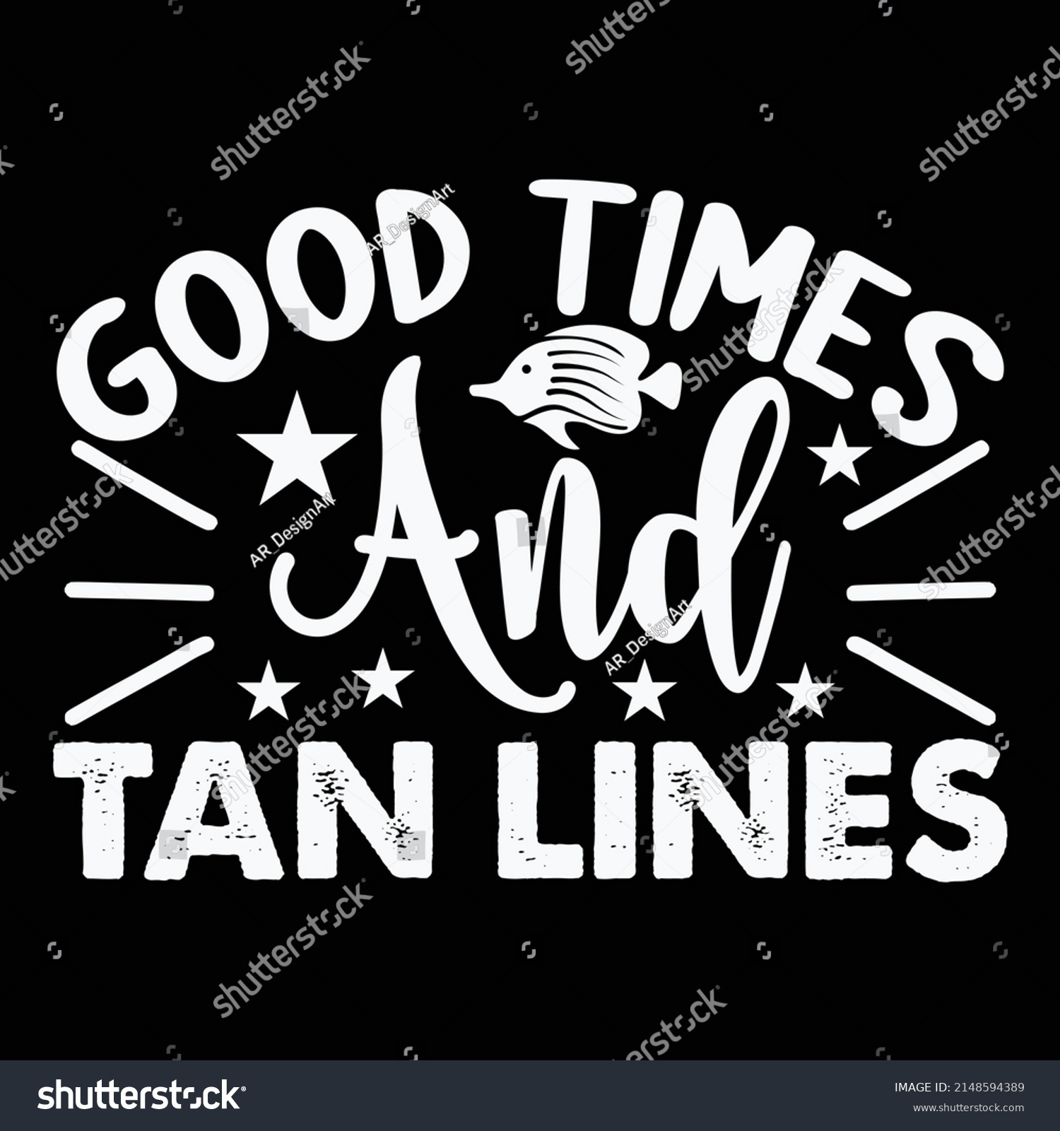 Good Times Tan Lines Vector File Stock Vector (Royalty Free) 2148594389 ...