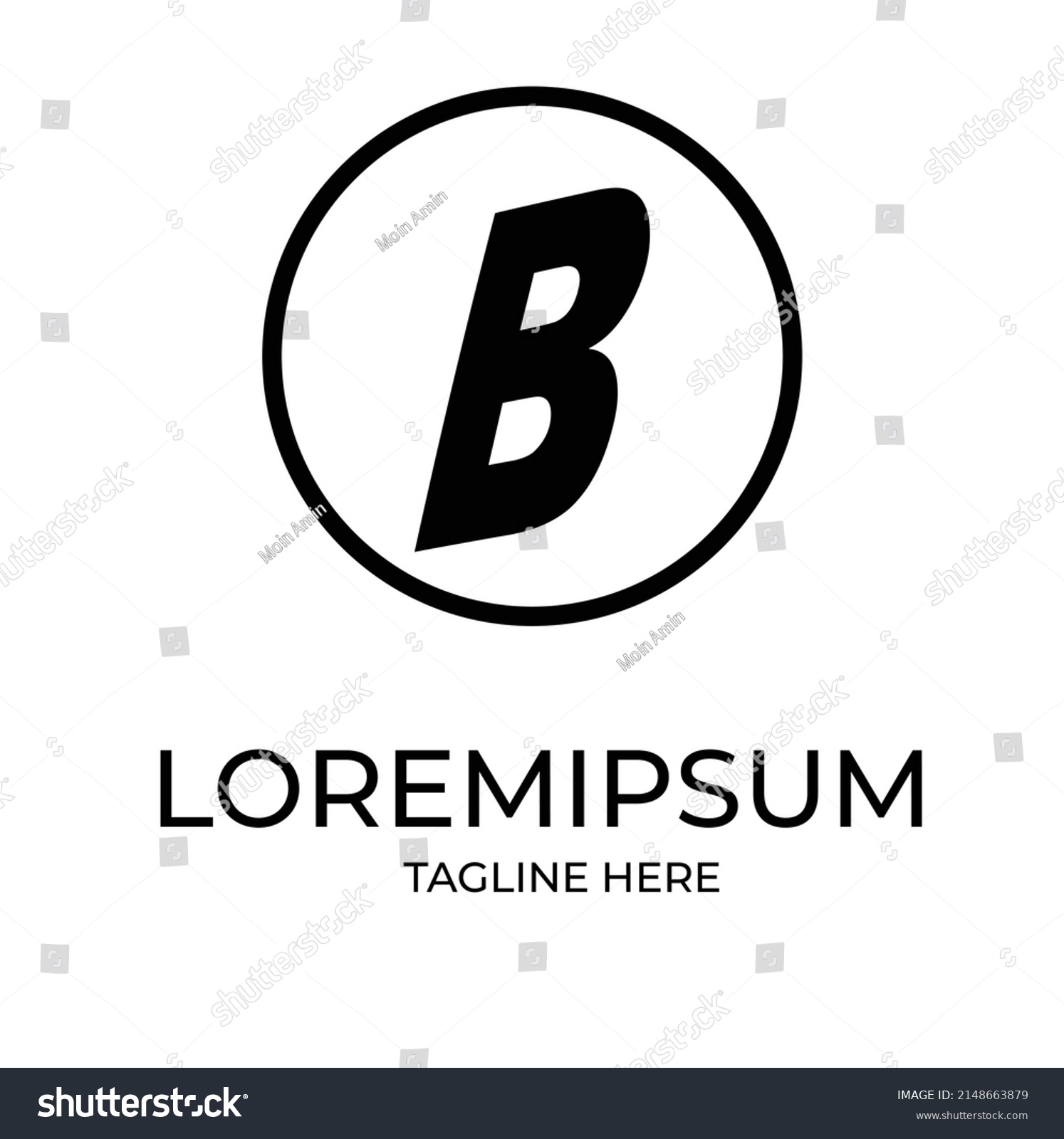 B Letter Initial Logo Design Monogram Stock Vector (Royalty Free ...