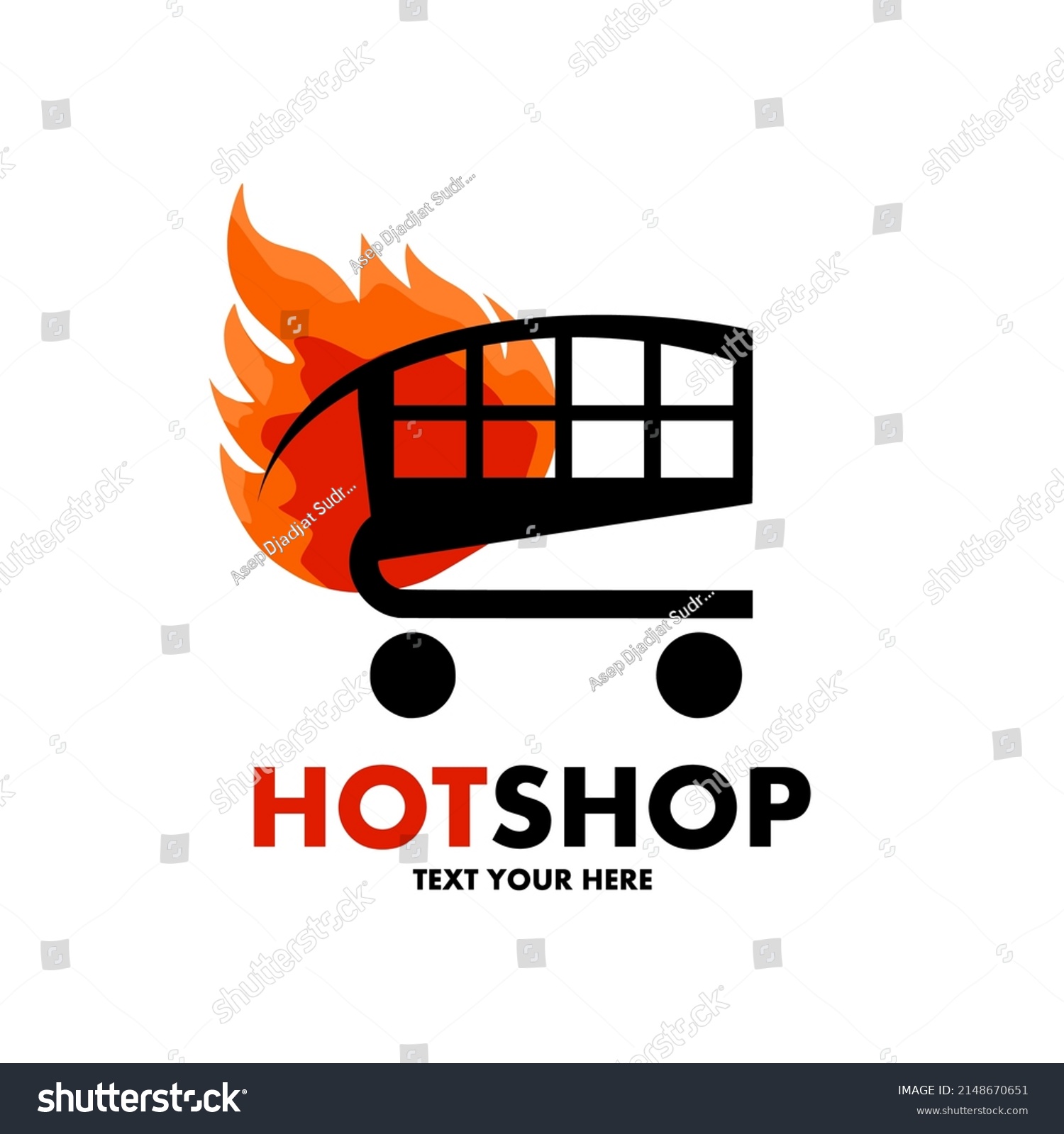 Hot Shop Logo Template Illustration Stock Vector Royalty Free