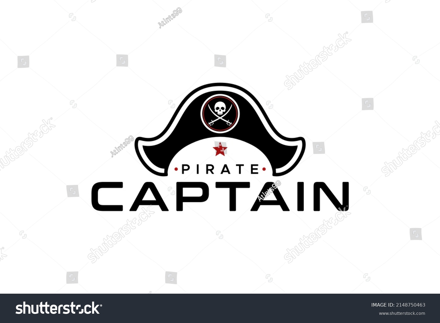 Pirate Captain Hat Skull Sword Icon Stock Vector Royalty Free 2148750463 Shutterstock 1637