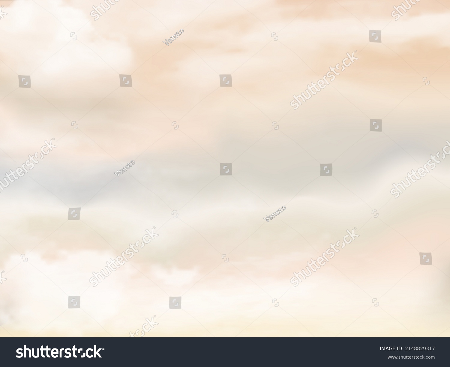 Panorama Clear Beige Sky White Cloud Stock Vector (Royalty Free ...