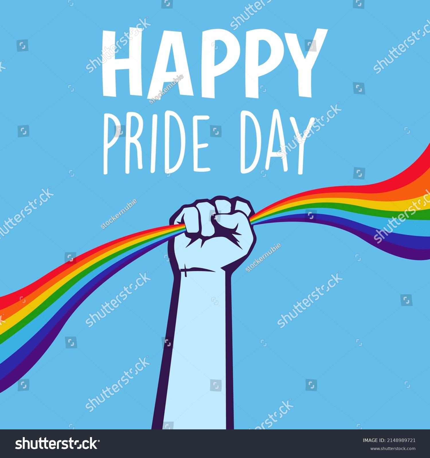 Hapy World Pride Day Background Illustration Stock Vector (Royalty Free