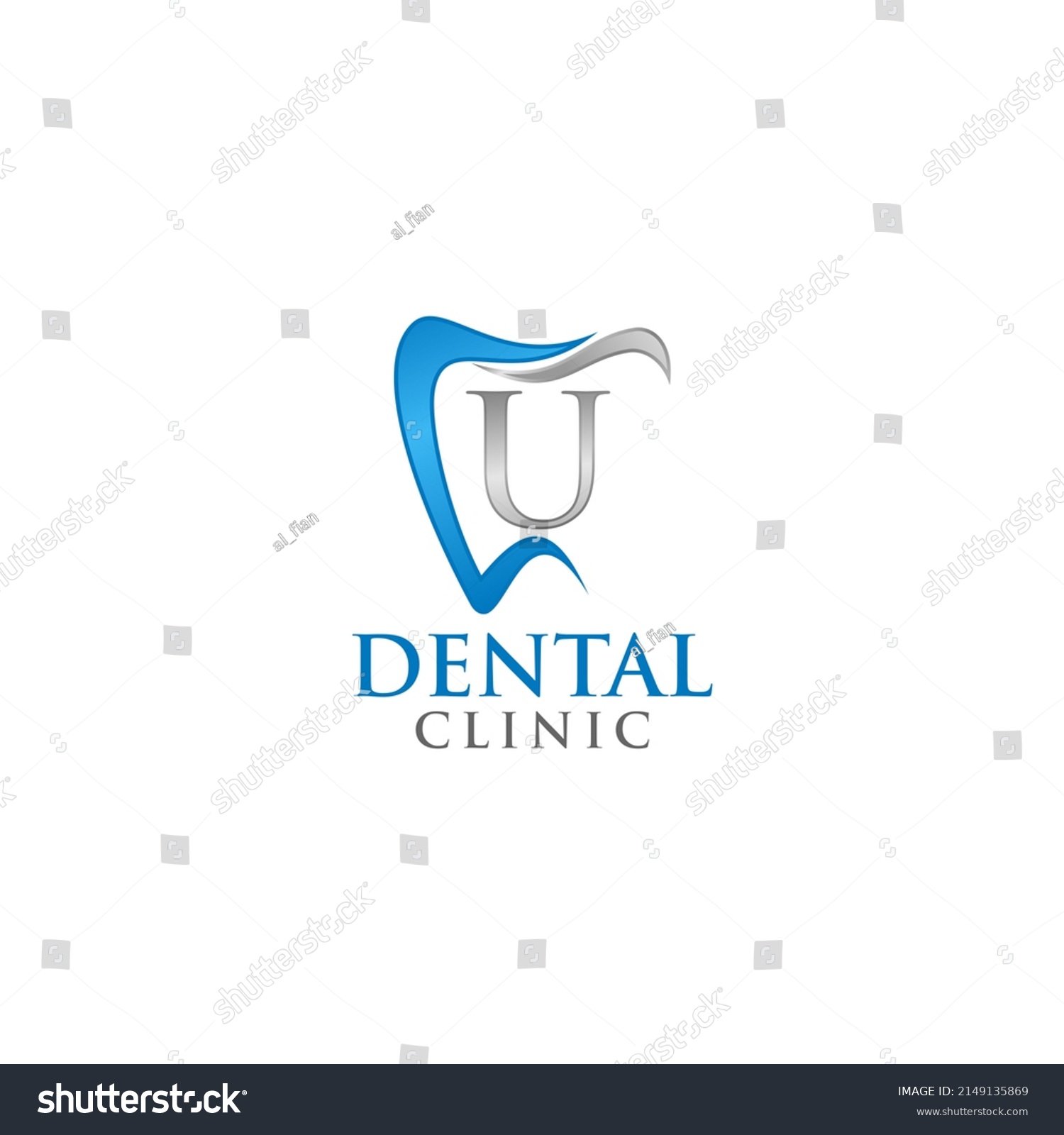 Letter U Teeth Logo Modern Unique Stock Illustration 2149135869 ...