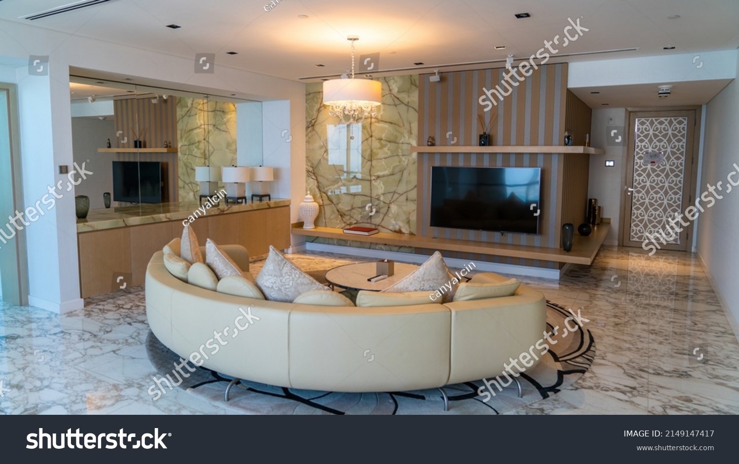 Abu Dhabi Uae February 2022 Interior Stock Photo 2149147417 Shutterstock   Stock Photo Abu Dhabi Uae February Interior Of A Suite Room In Conrad Abu Dhabi Etihad Towers Hotel 2149147417 