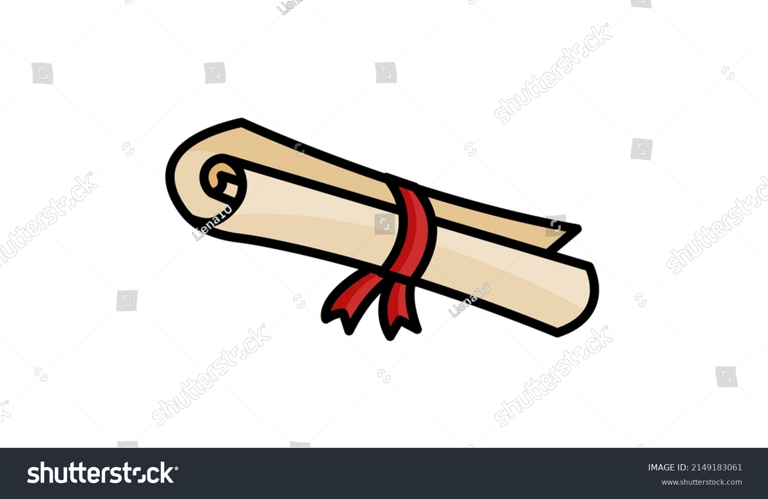 diploma rolled up clipart