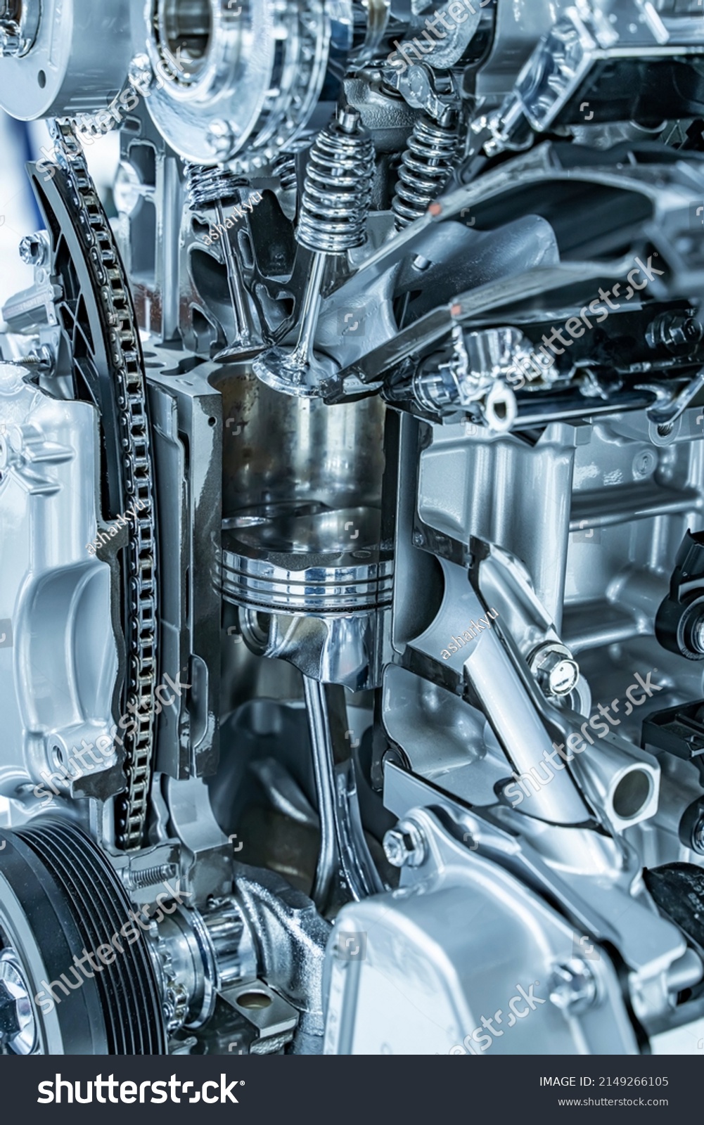 Modern Powerful Car Engine Section Stock Photo 2149266105 | Shutterstock