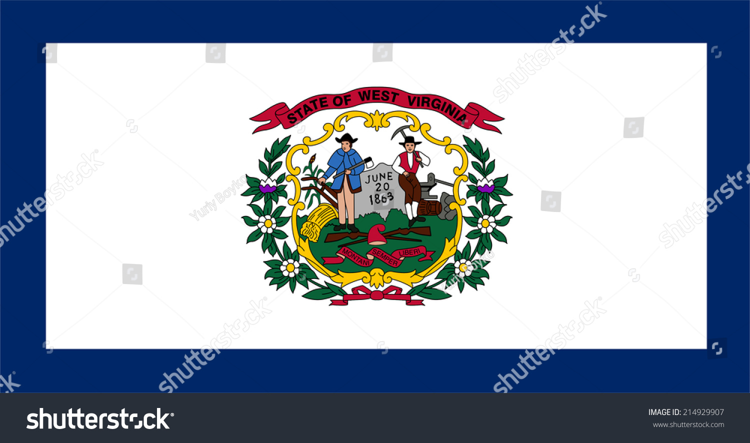 Illustrated Drawing Flag West Virginia State Stock Illustration ...