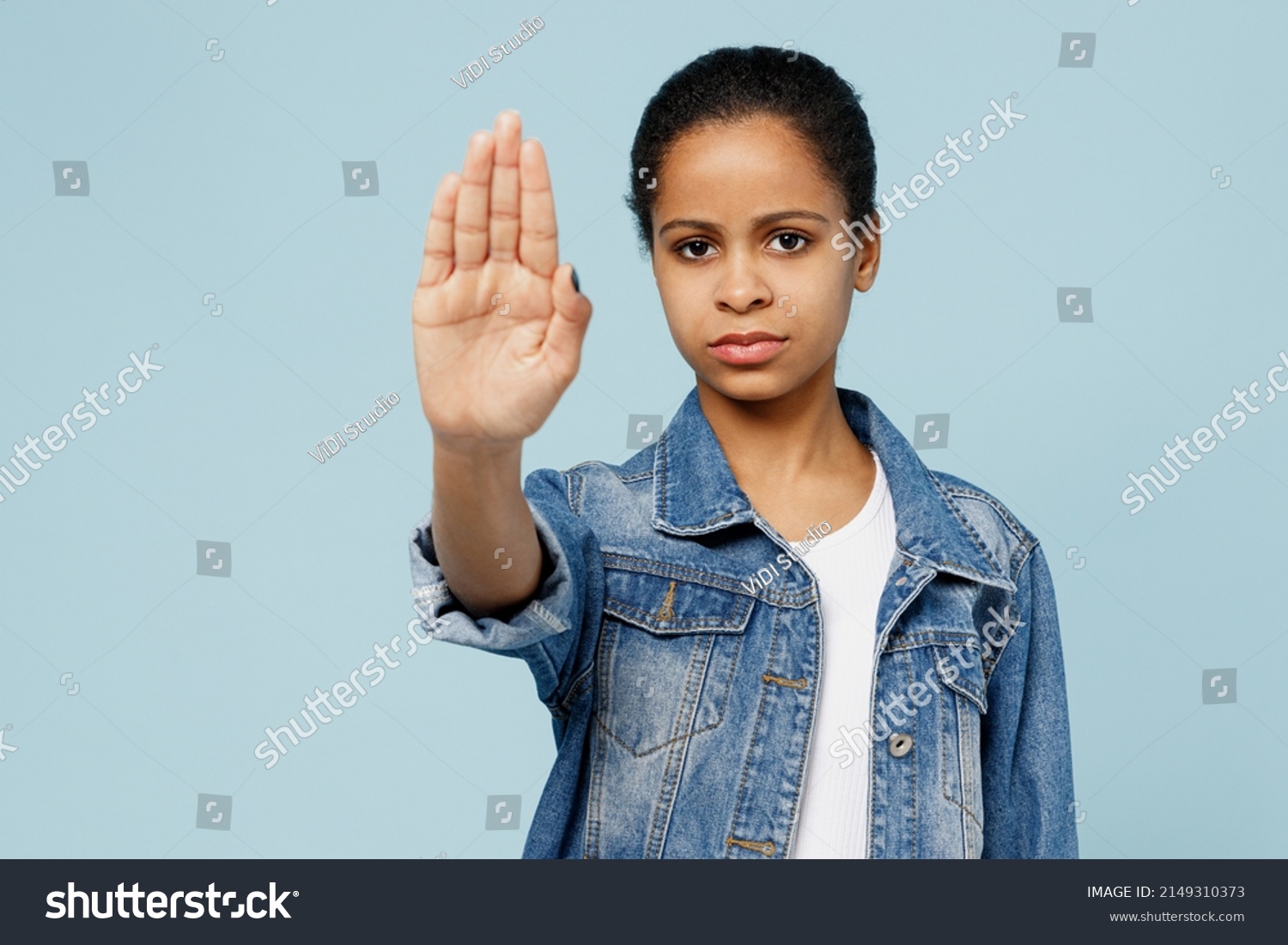 Little Sad Kid Teen Girl African Stock Photo 2149310373 | Shutterstock