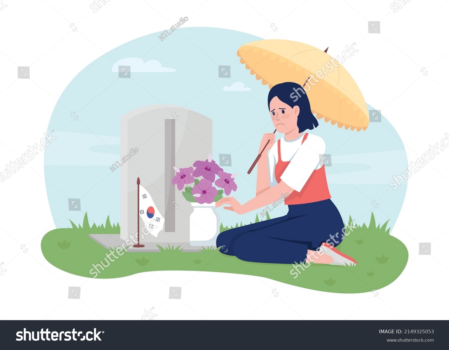 Memorial Day Korea 2d Vector Isolated Stock Vector (Royalty Free ...