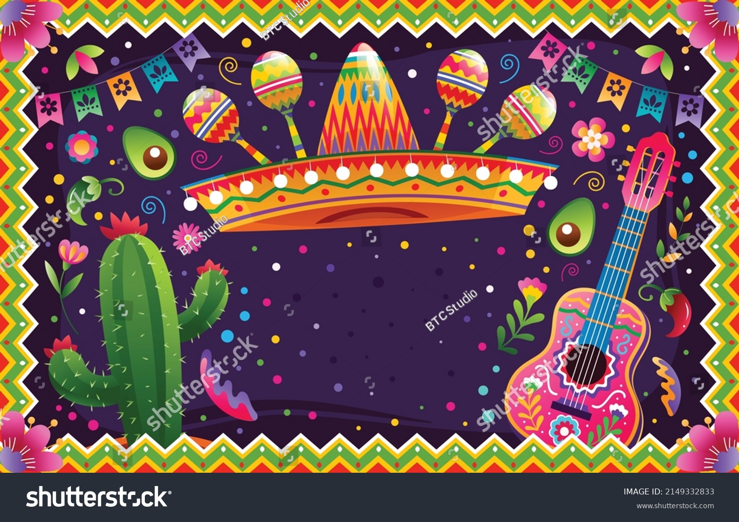 Cinco De Mayo Poster Mexican Party Stock Vector (Royalty Free ...