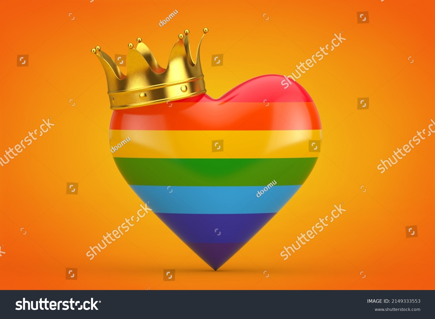 Lgbt Rainbow Pride Flag Shape Heart Stock Illustration 2149333553