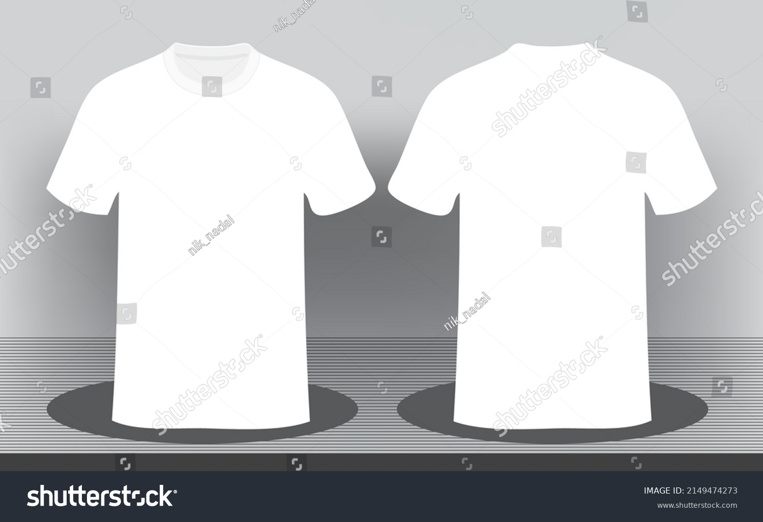 Tshirt White Round Neck T Shirt Stock Vector (Royalty Free) 2149474273 ...