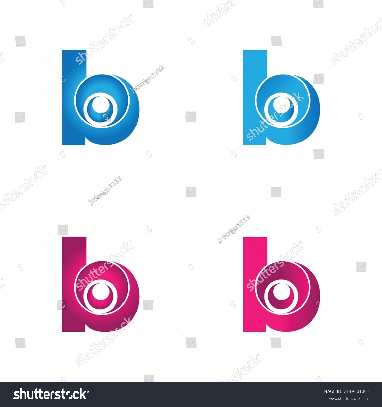 Letter B Abstract Modern Logo Template Stock Vector (Royalty Free ...