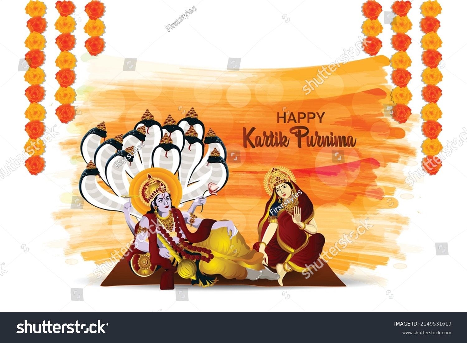 Happy Kartik Purnima Festival Concept Stock Vector (Royalty Free ...