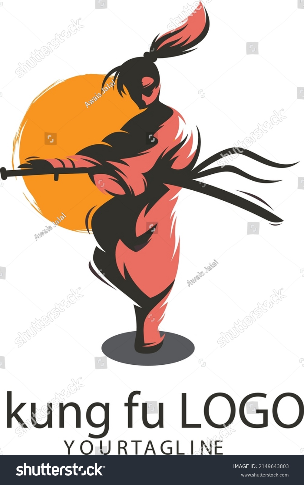 Kungfu Logo Design Vector Template Stock Vector (Royalty Free ...