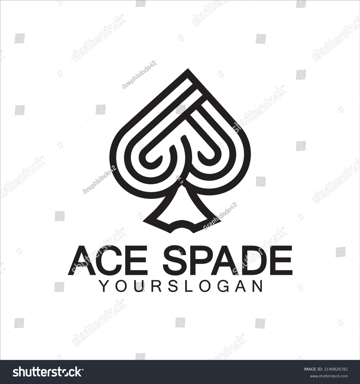 Ace Spades Icon Logo Design Flat Stock Vector (Royalty Free) 2149826781 ...