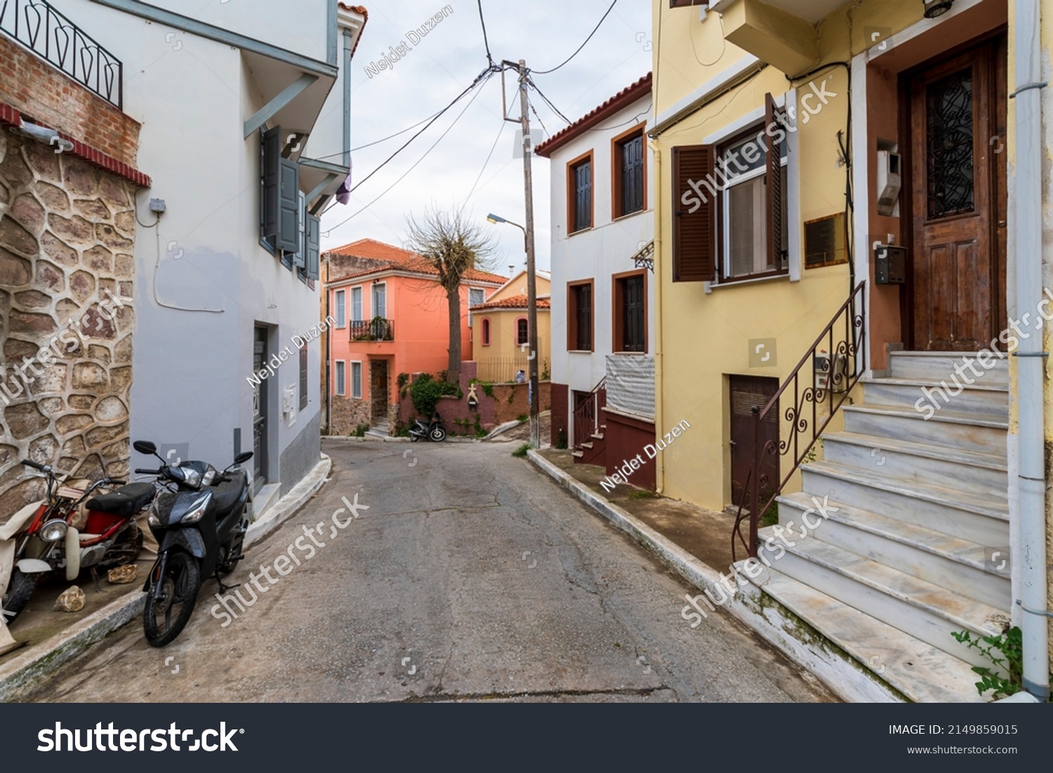 Mytilene City Street View Lesvos Island Stock Photo 2149859015 ...