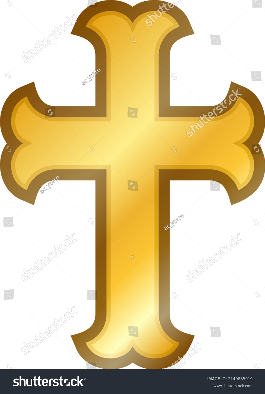 Christian Cross Isolated Vector Illustration Stock Vector (Royalty Free ...