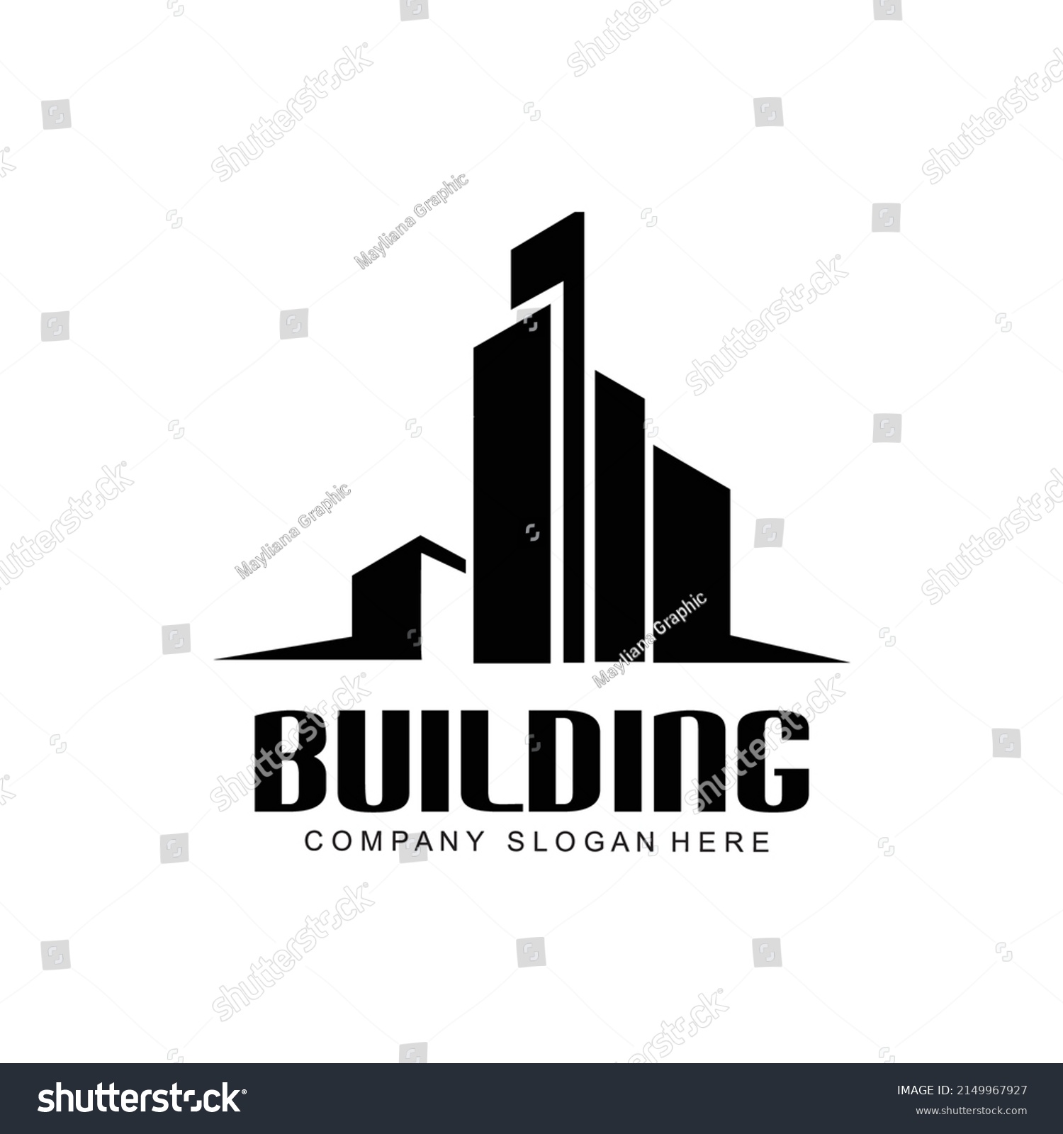 City Building Construction Logo Design Premium Stock Vector (Royalty ...