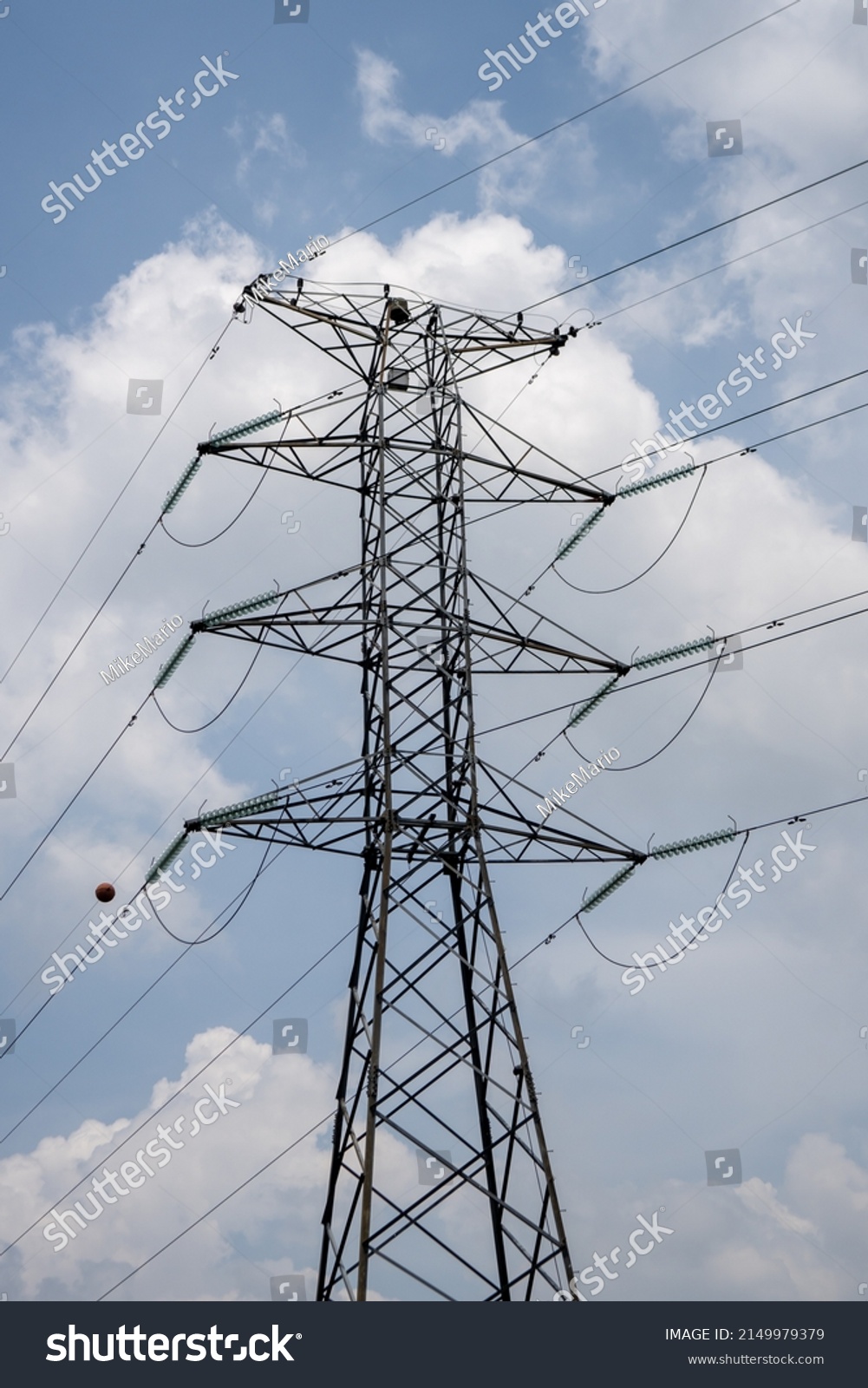 High Voltage Electric Structure Tower 150 Stock Photo 2149979379 ...