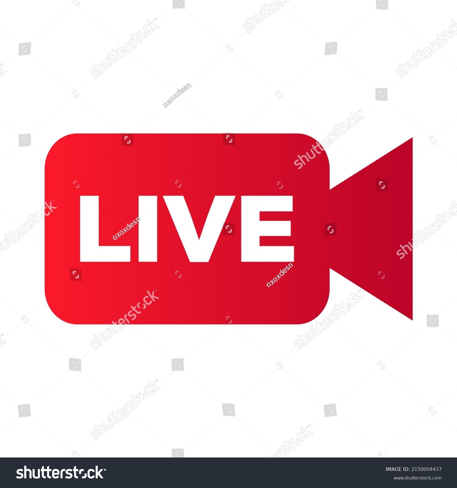 Red Live Buttons On White Background Stock Vector (Royalty Free ...