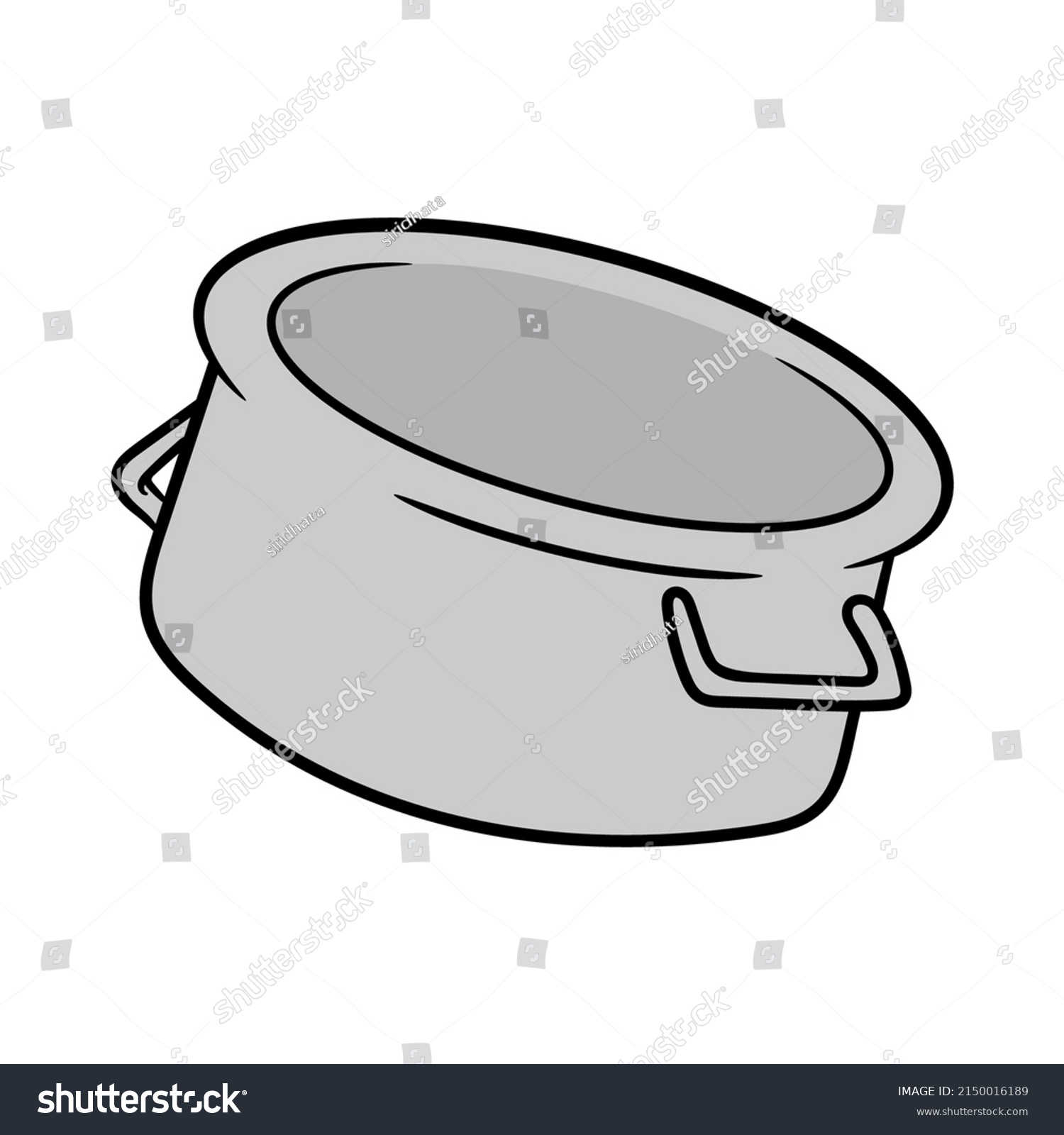 Cartoon Cooking Pot Vector Illustration Stock Vector (royalty Free 