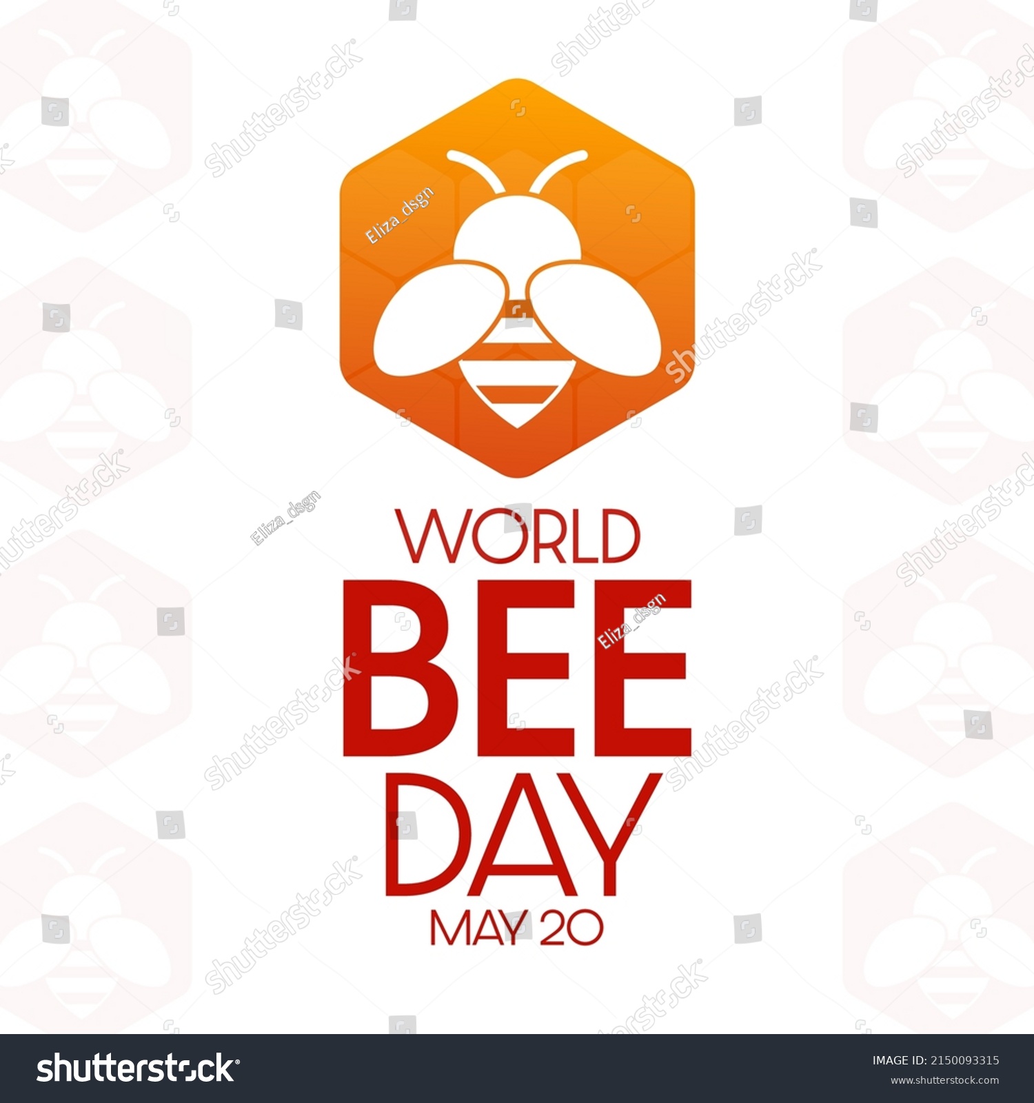 World Bee Day May 20 Vector Stock Vector (royalty Free) 2150093315 