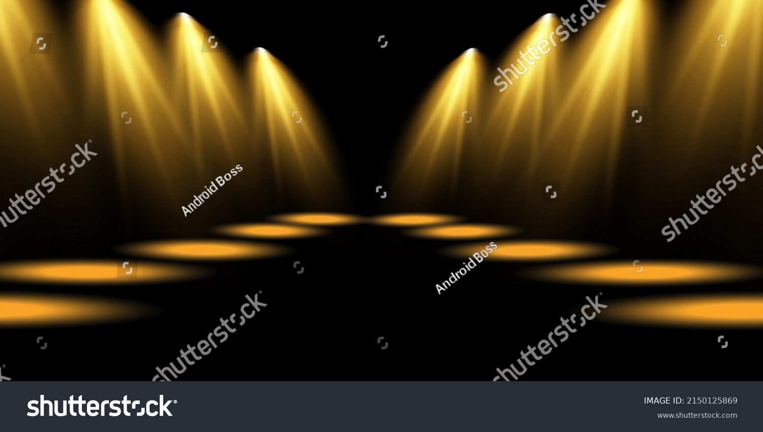 Spotlight Set Isolated On Transparent Background Stock Vector (royalty 