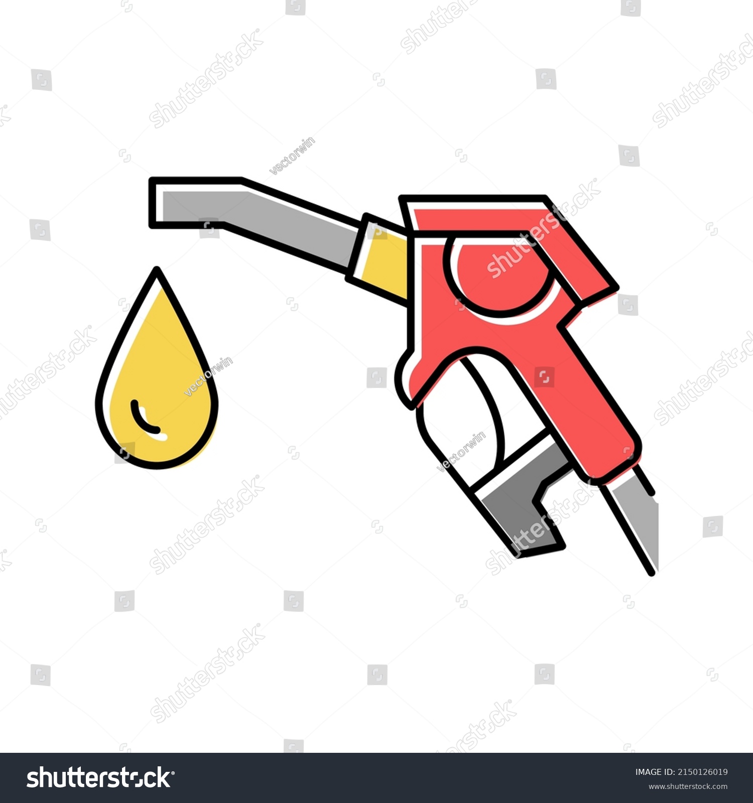 Hydrogen Gas Station Color Icon Vector Stock Vector (Royalty Free ...