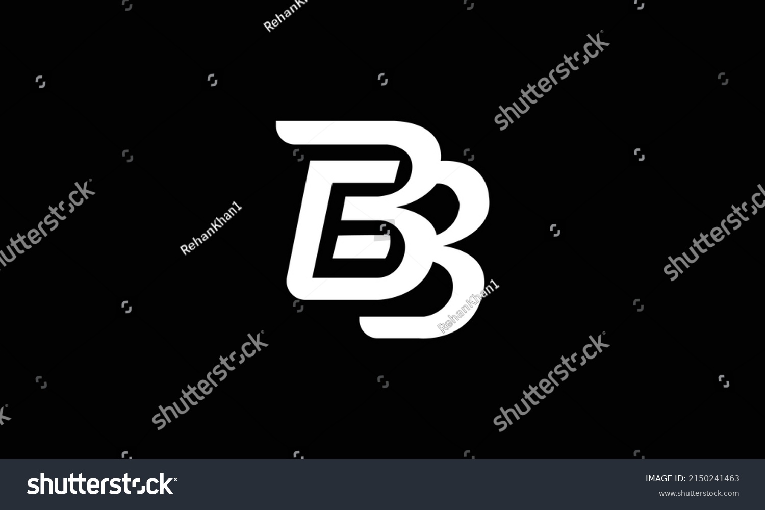 Abstract Letter Bb Logo Design Creative Stock Vector (Royalty Free ...