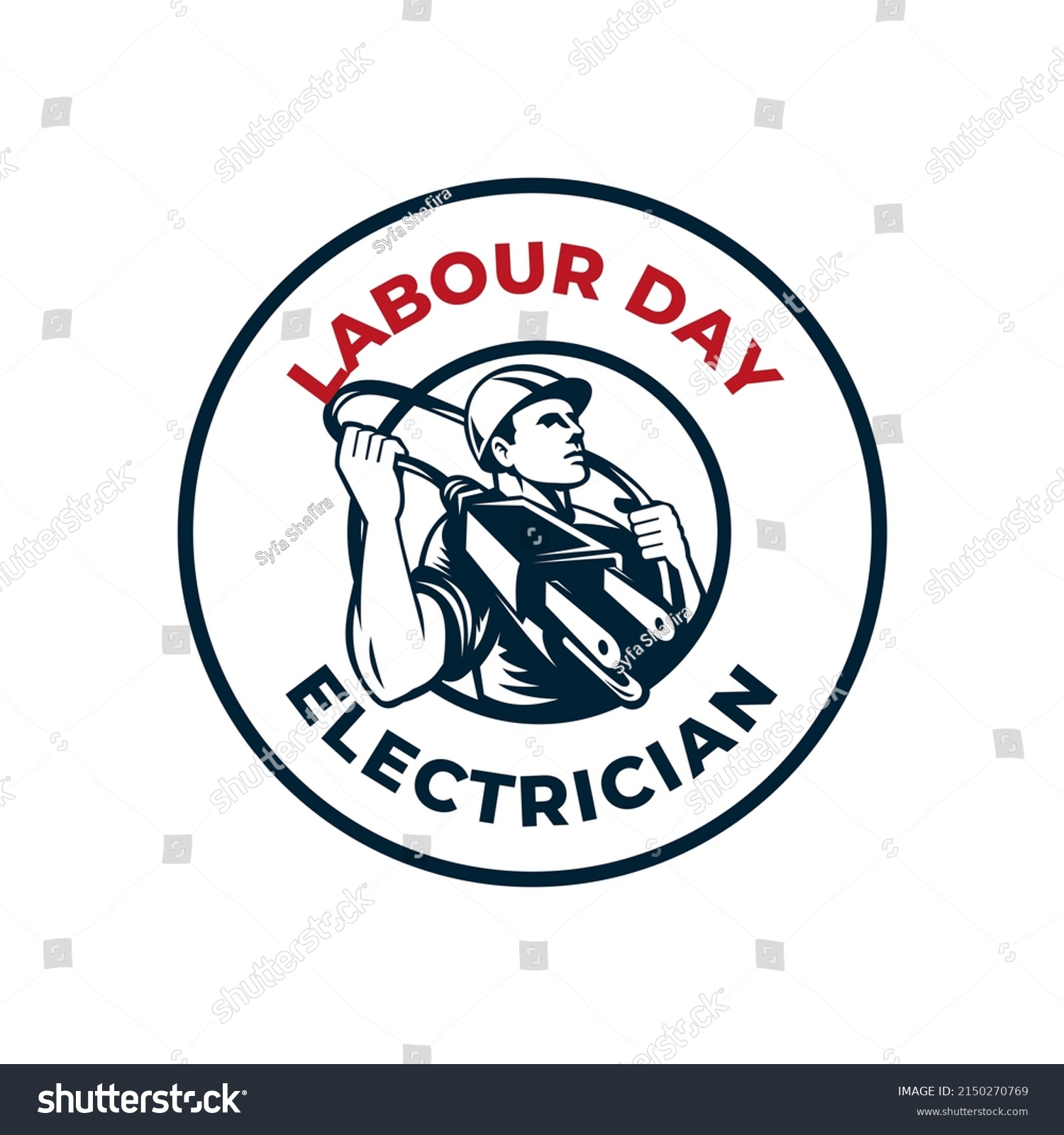 Electric Worker Logo Graphic Vector Illustration Stock Vector (Royalty ...