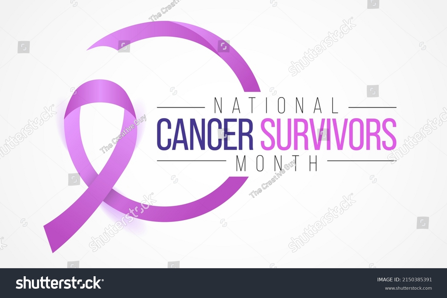 National Cancer Survivors Month Observed Every Stock Vector (Royalty ...