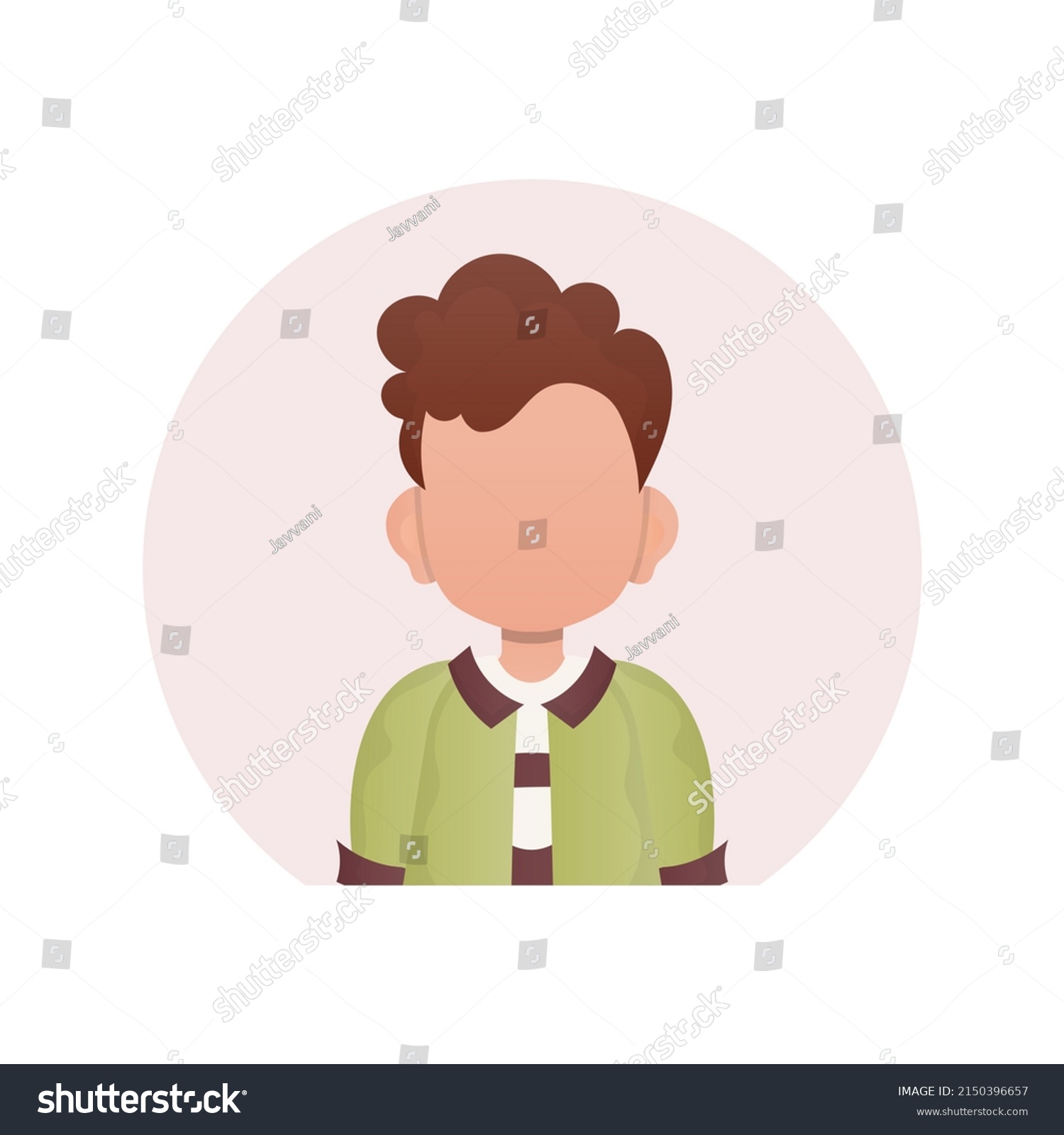 Avatar Cute Little Boy Isolated Vector Stock Vector (Royalty Free ...